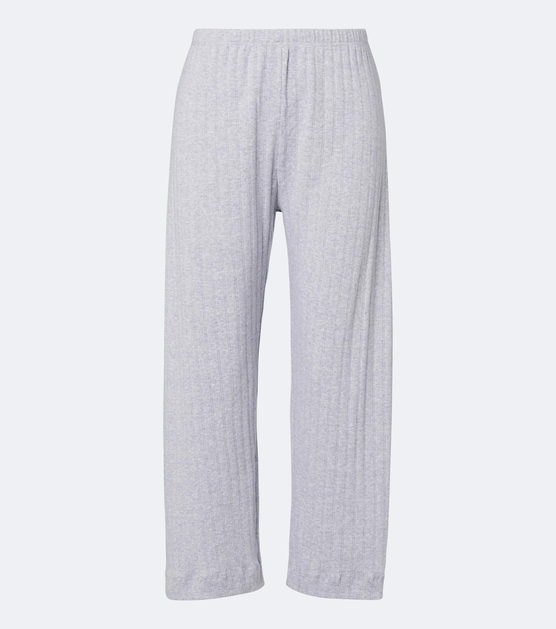 Pointelle cropped cotton wide-leg pants - 1