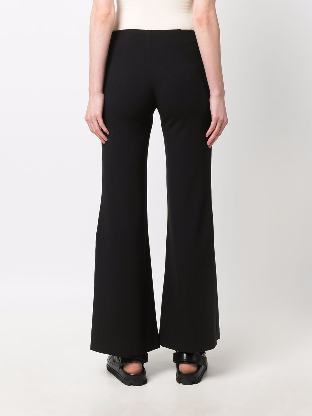 flared mid-rise trousers - 4