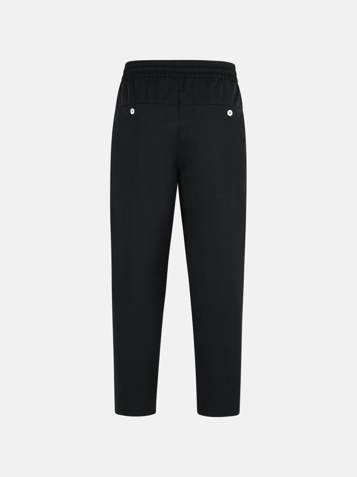 'JOGGER' BLACK COTTON PANTS - 3
