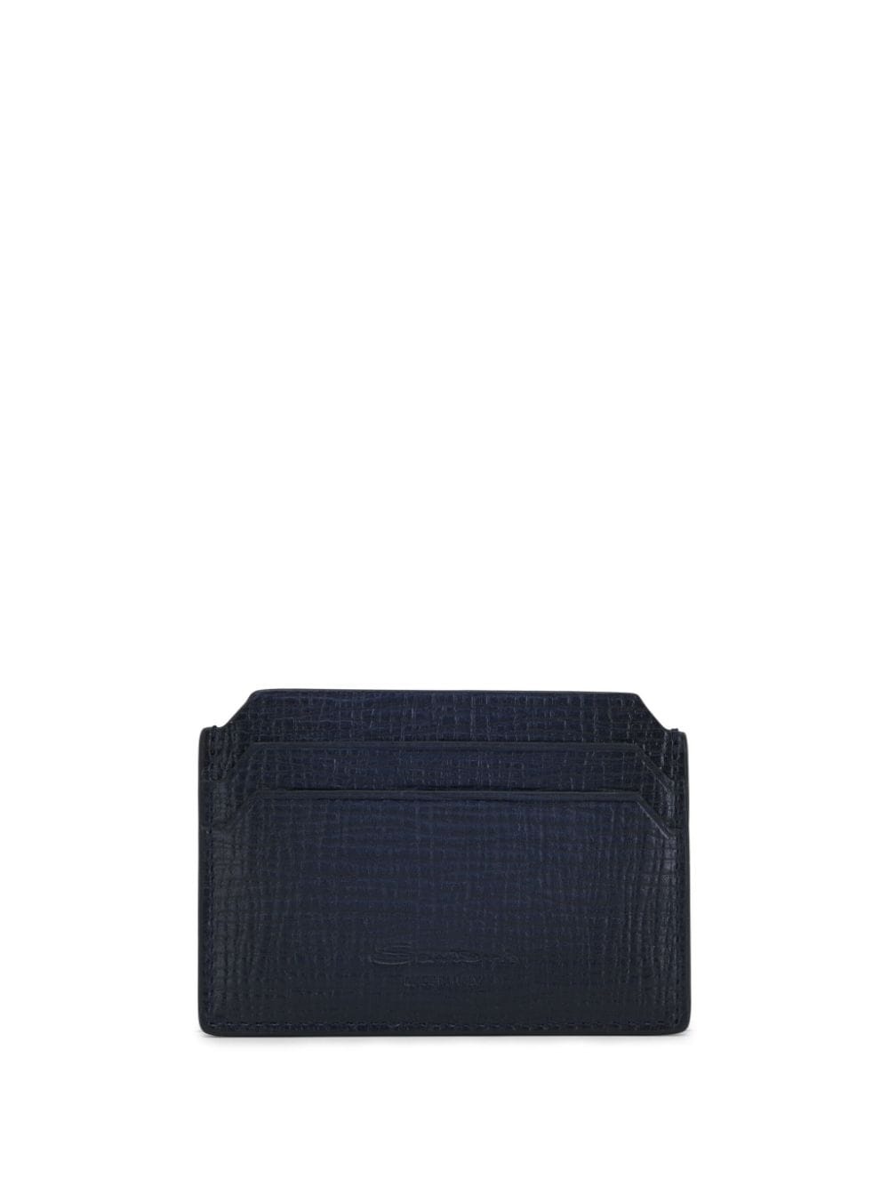 debossed-logo leather cardholder - 2
