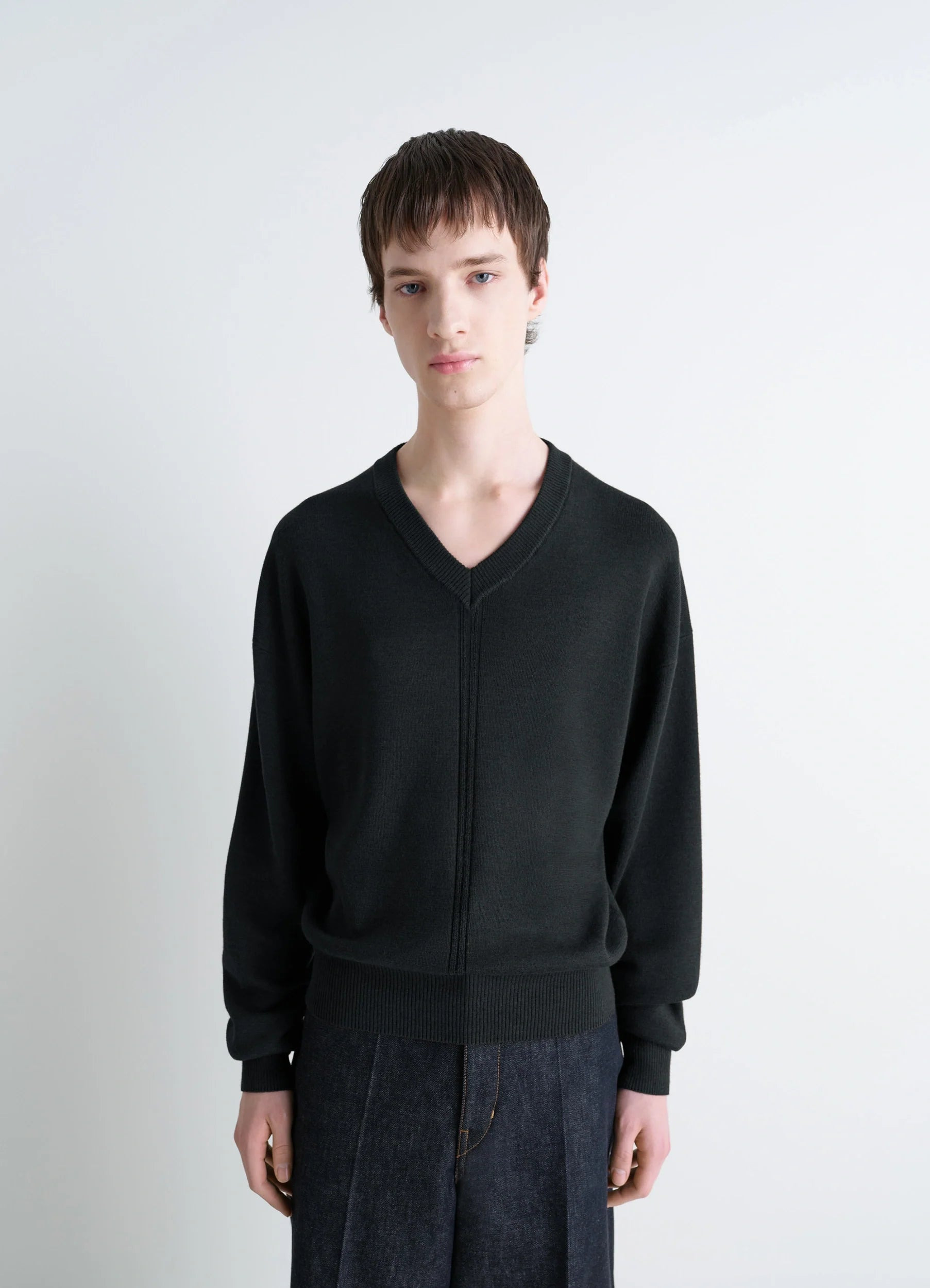 V NECK SWEATER - 2