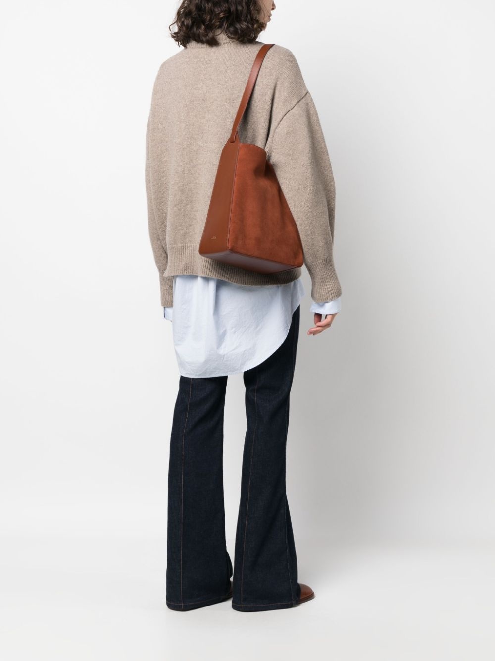 A.P.C Virginie Leather Shoulder Bag - Brown