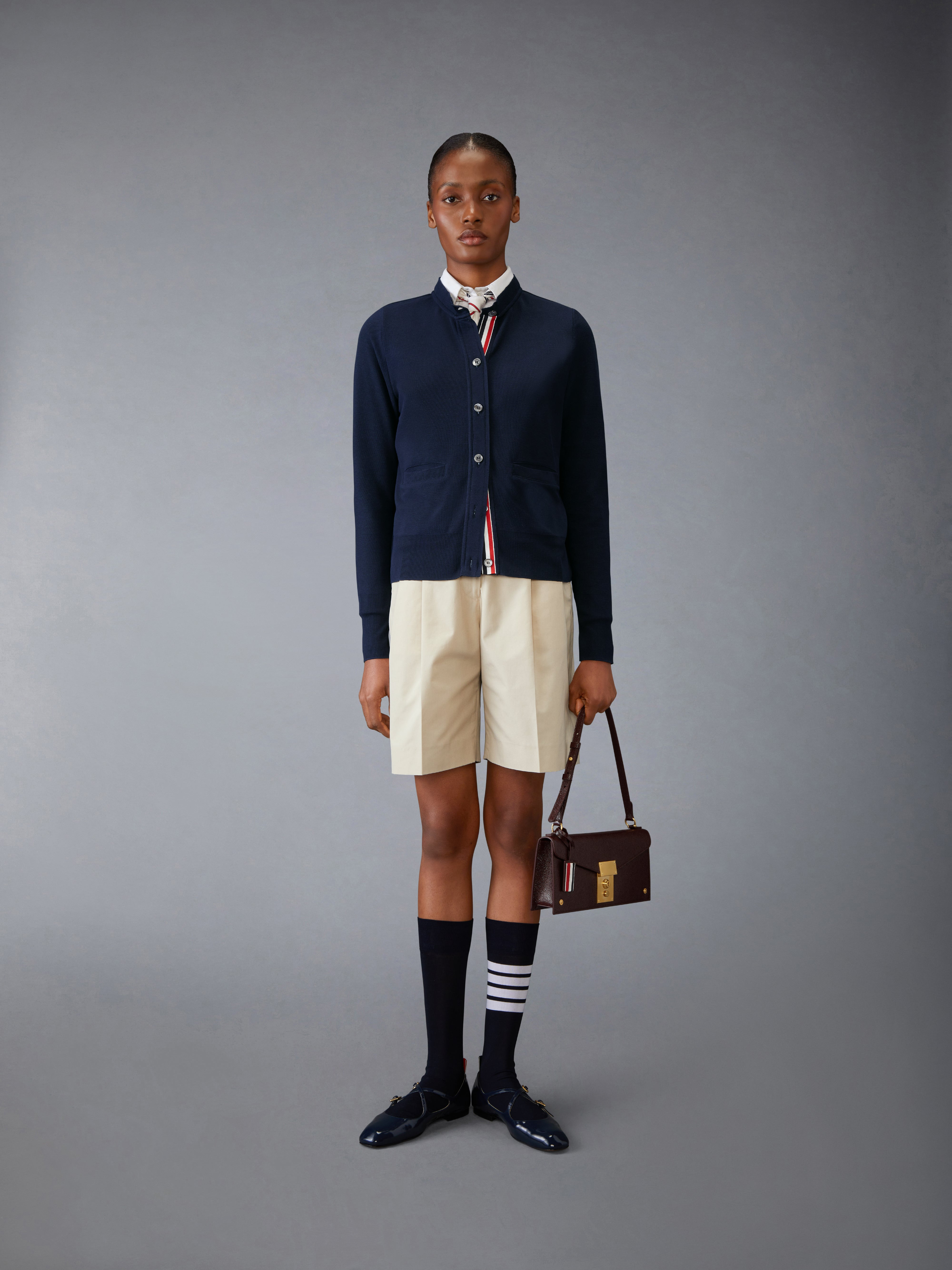 TYPEWRITER CLOTH DOUBLE PLEAT SHORTS - 4