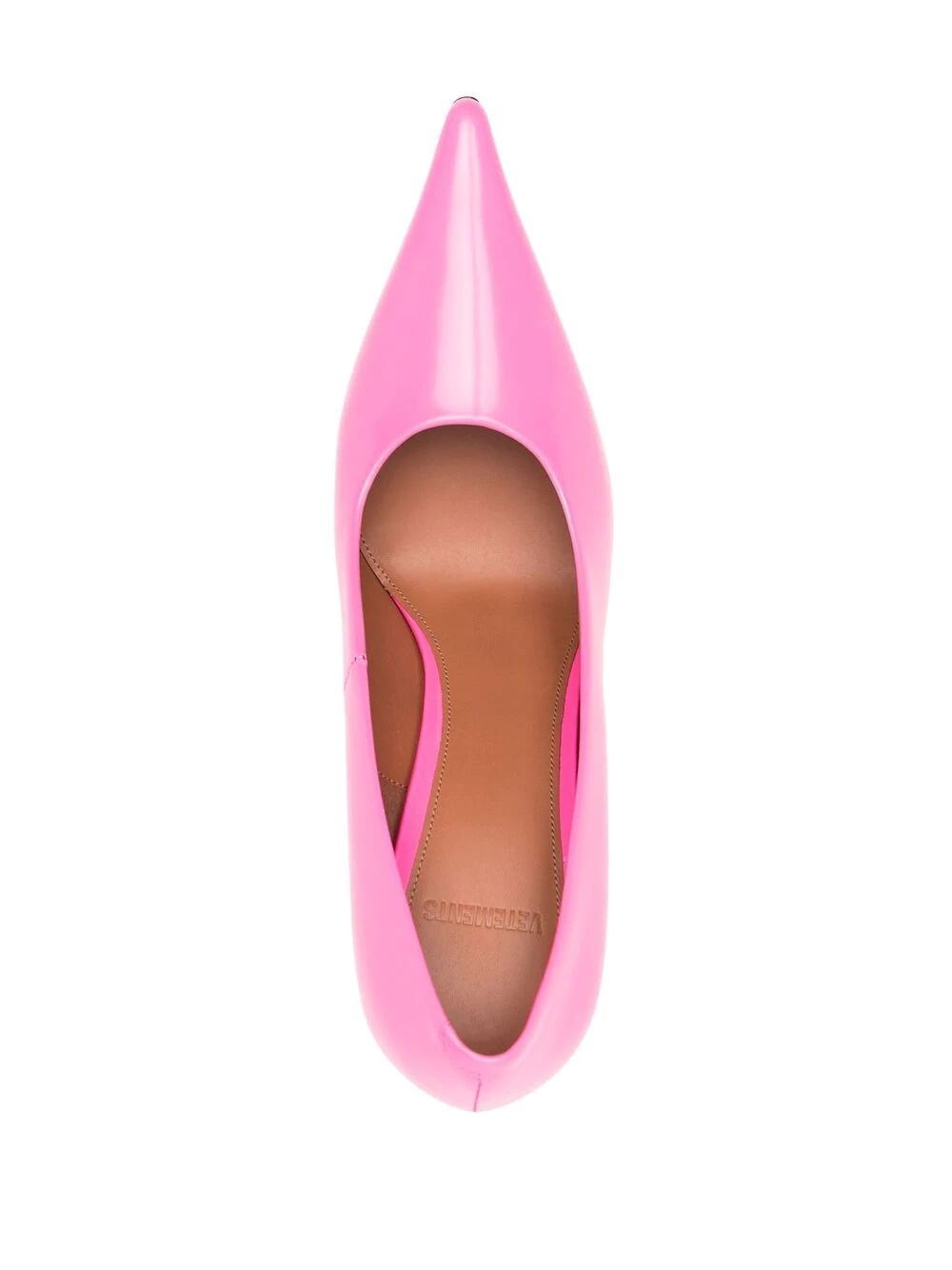 drill-heel leather pumps - 4