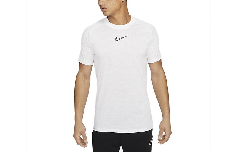 Nike Dri-FIT Academy Soccer/Football Sports Printing Quick Dry Short Sleeve White CZ0983-100 - 1