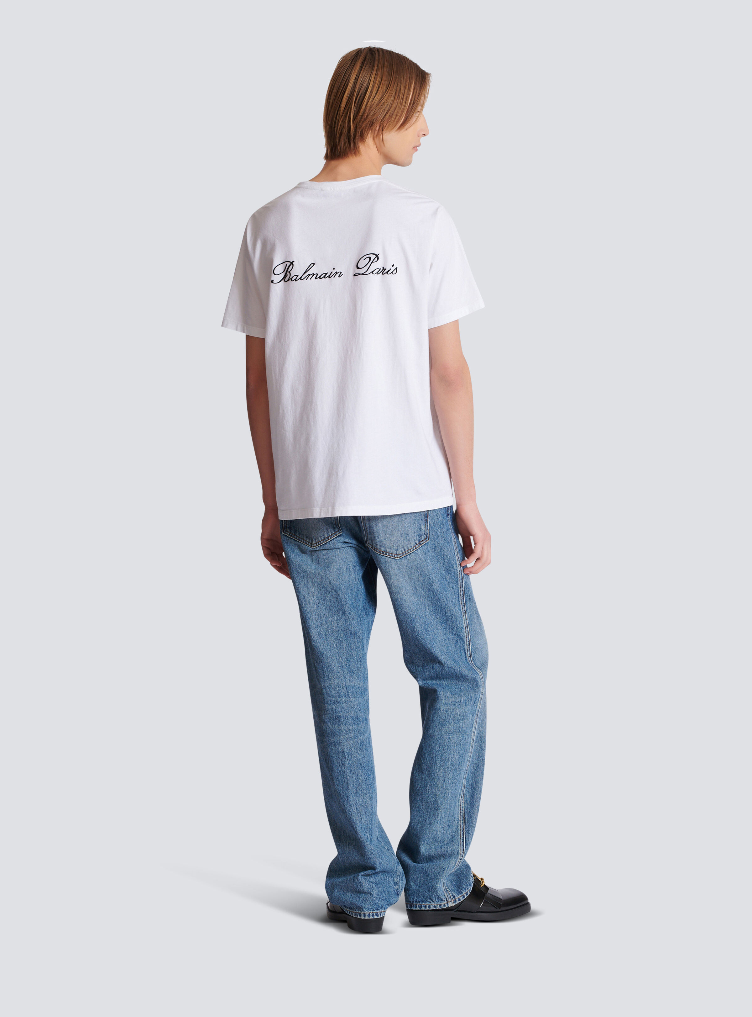 Embroidered Balmain Signature T-shirt - 4