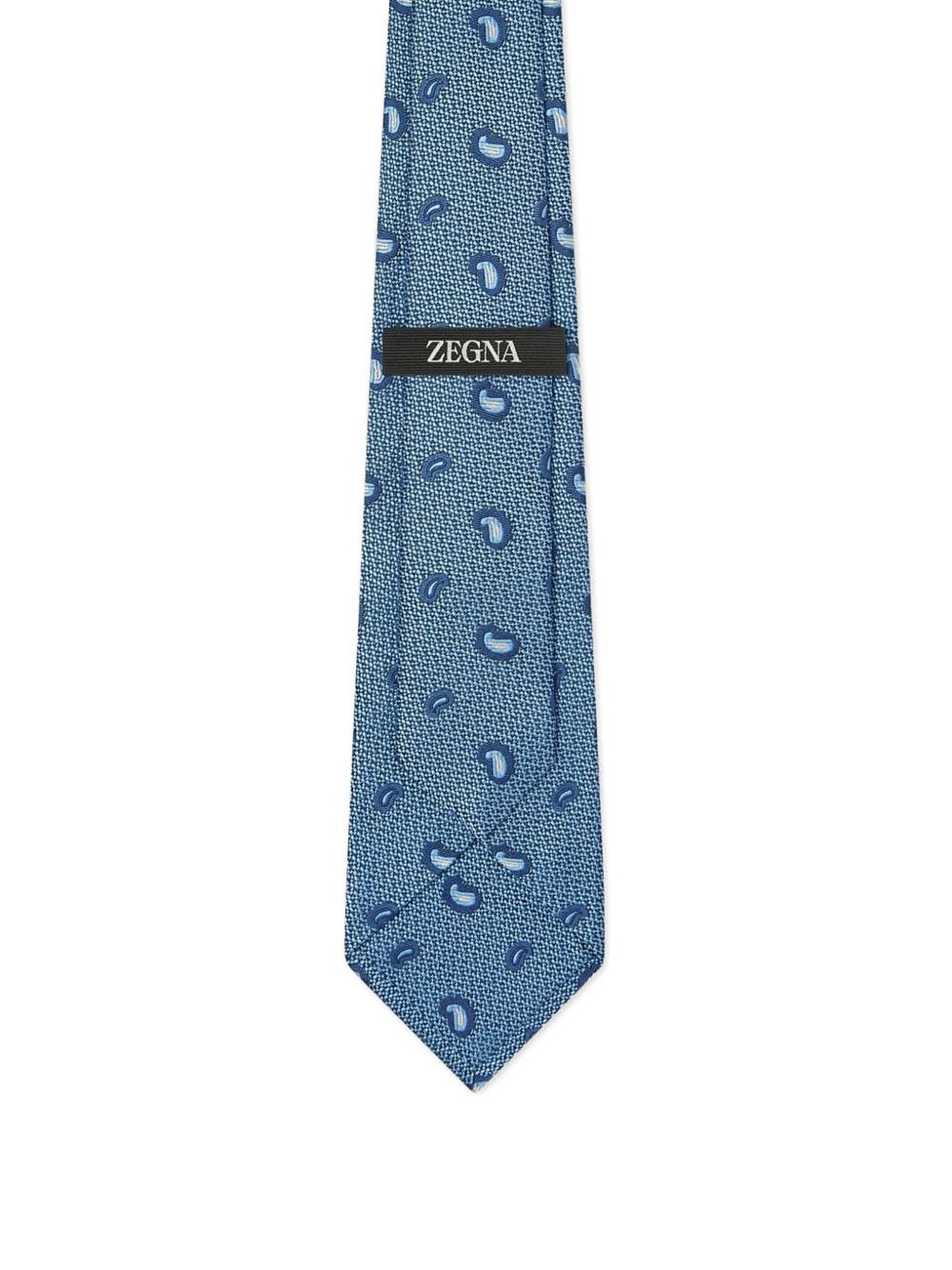 paisley-pattern silk tie - 2