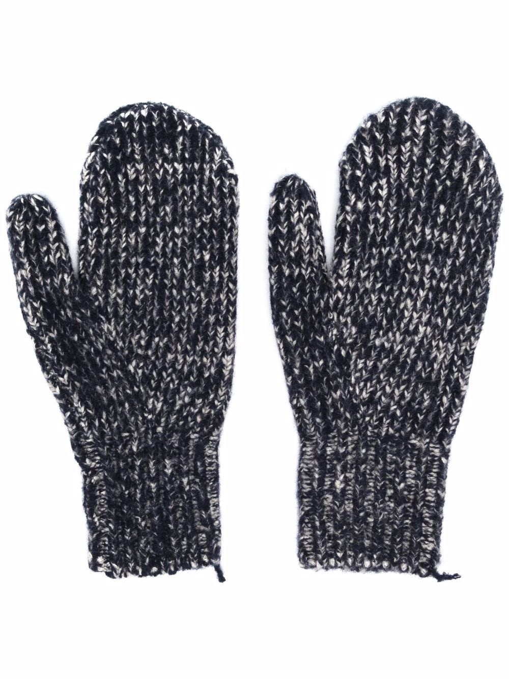 purl-knit wool-blend gloves - 1