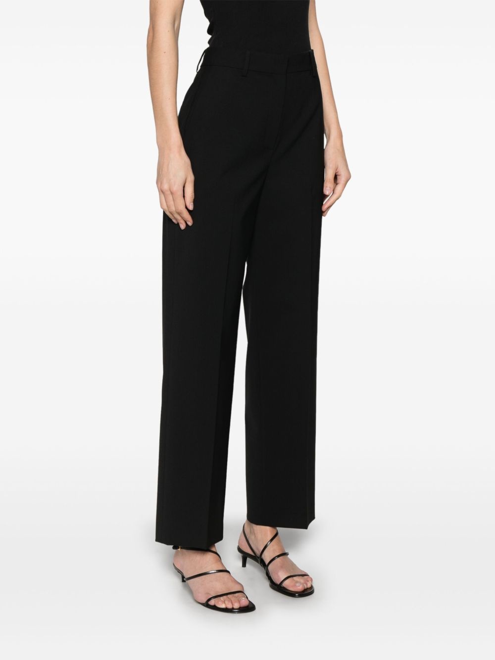 high-waisted straight-leg trousers - 3