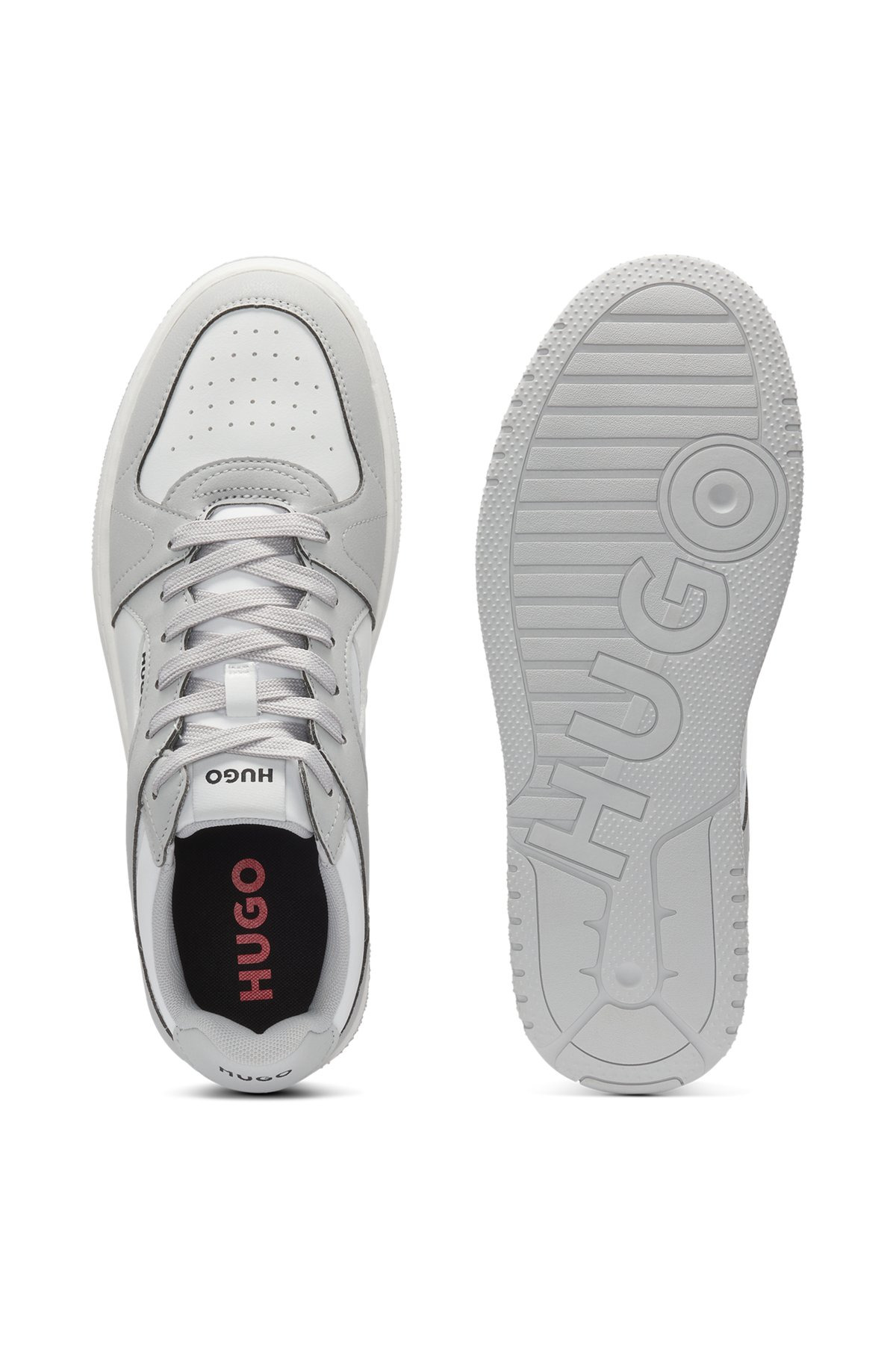 LOW-TOP TRAINERS WITH FAUX LEATHER - 4