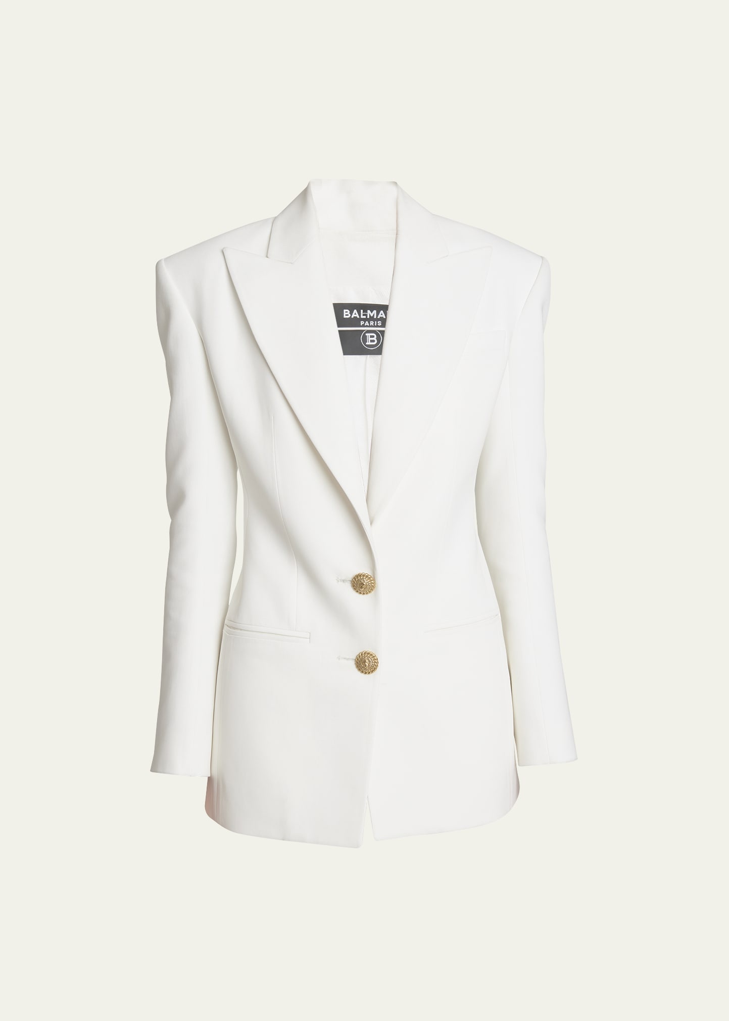 2-Button Crepe Fitted Blazer - 1