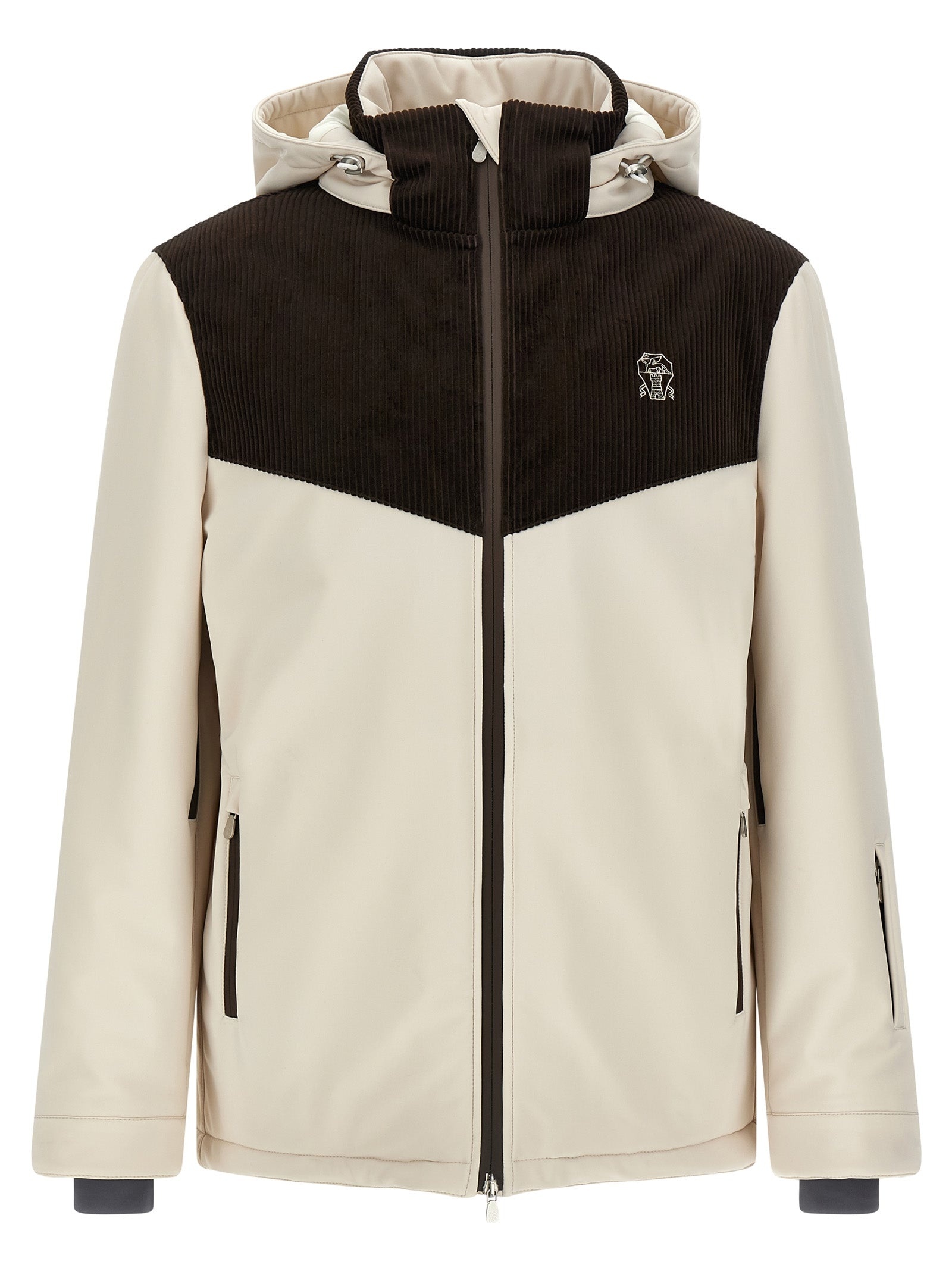 Corduroy Insert Ski Jacket Puffer Jackets Multicolor - 1