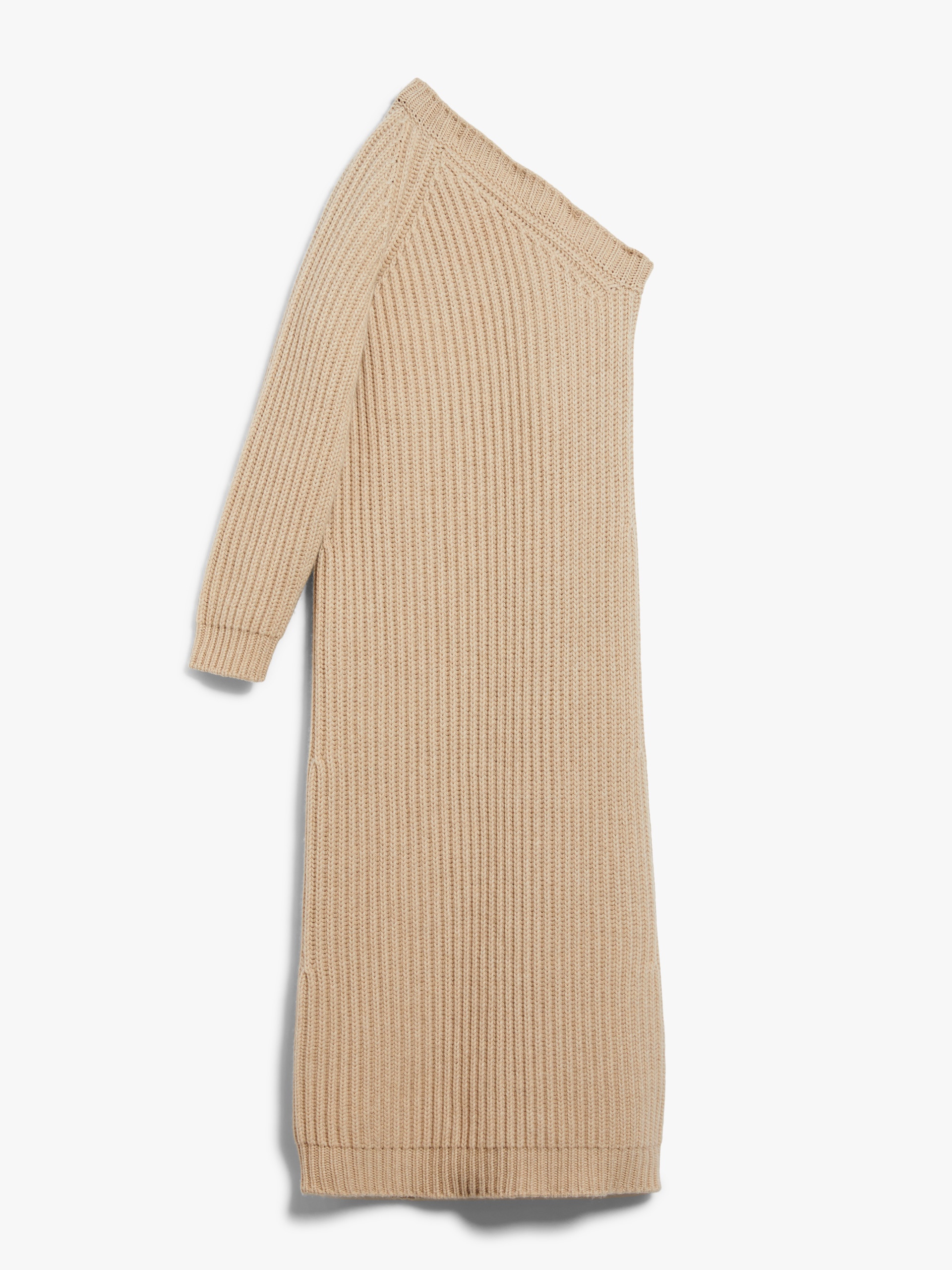 CAPSULA Ribbed wool and cashmere one-shoulder dress - 1