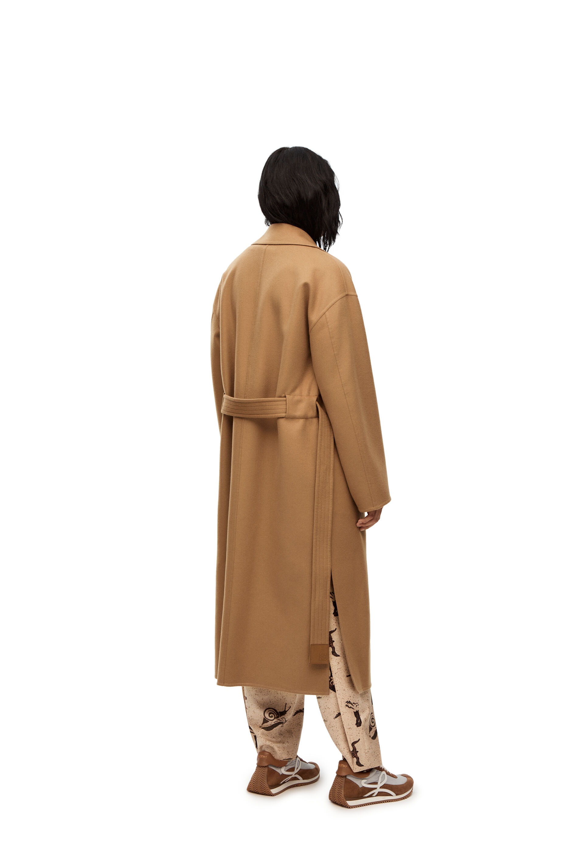 Belted coat in wool and cashmere - 4
