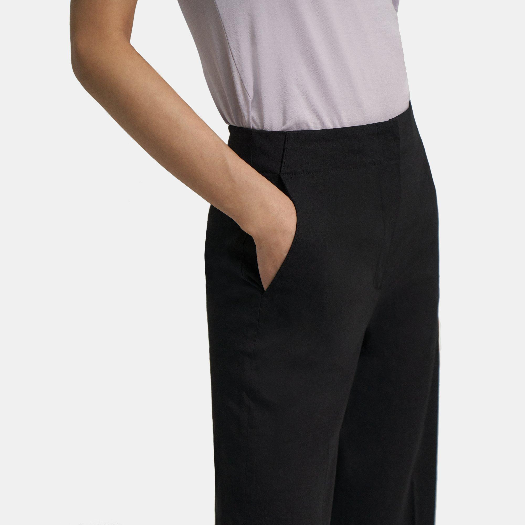 Wide Crop Pant in Good Linen - 3