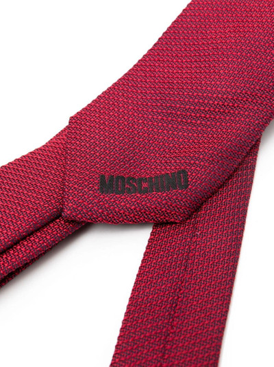Moschino embroidered silk tie outlook