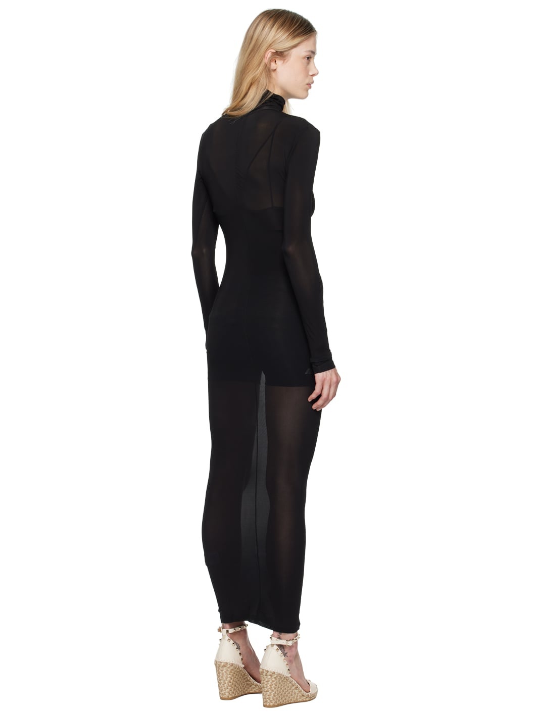 Black Vanessa Midi Dress - 3