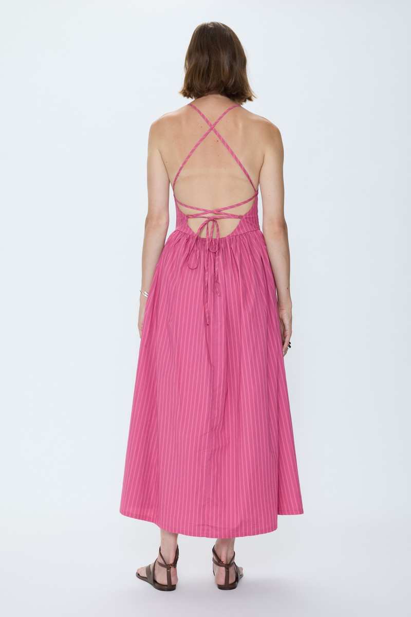 SADEE OPEN BACK DRESS - MAGENTA STRIPE 3