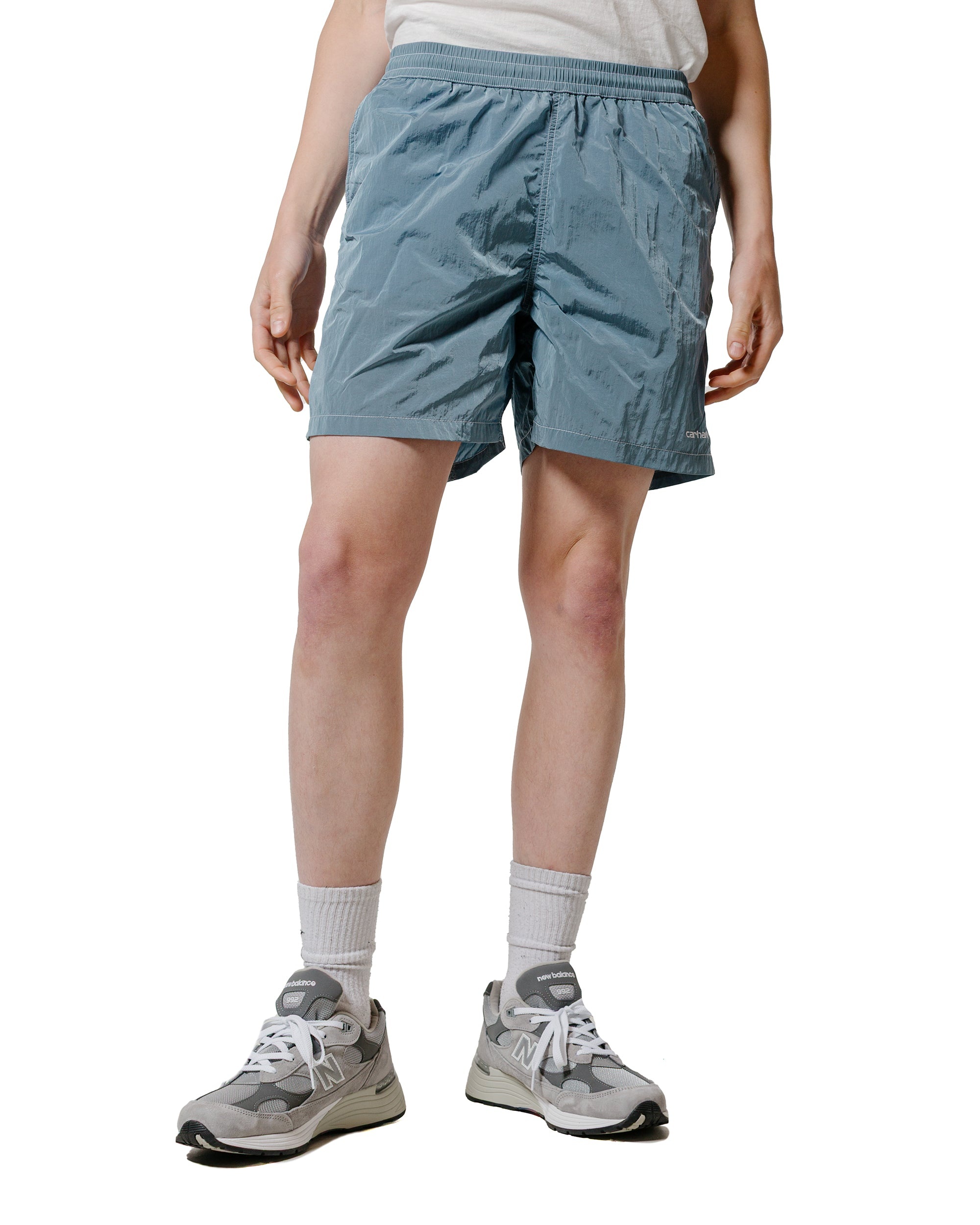 Carhartt W.I.P. Canby Swim Trunk Clay Blue/White - 2