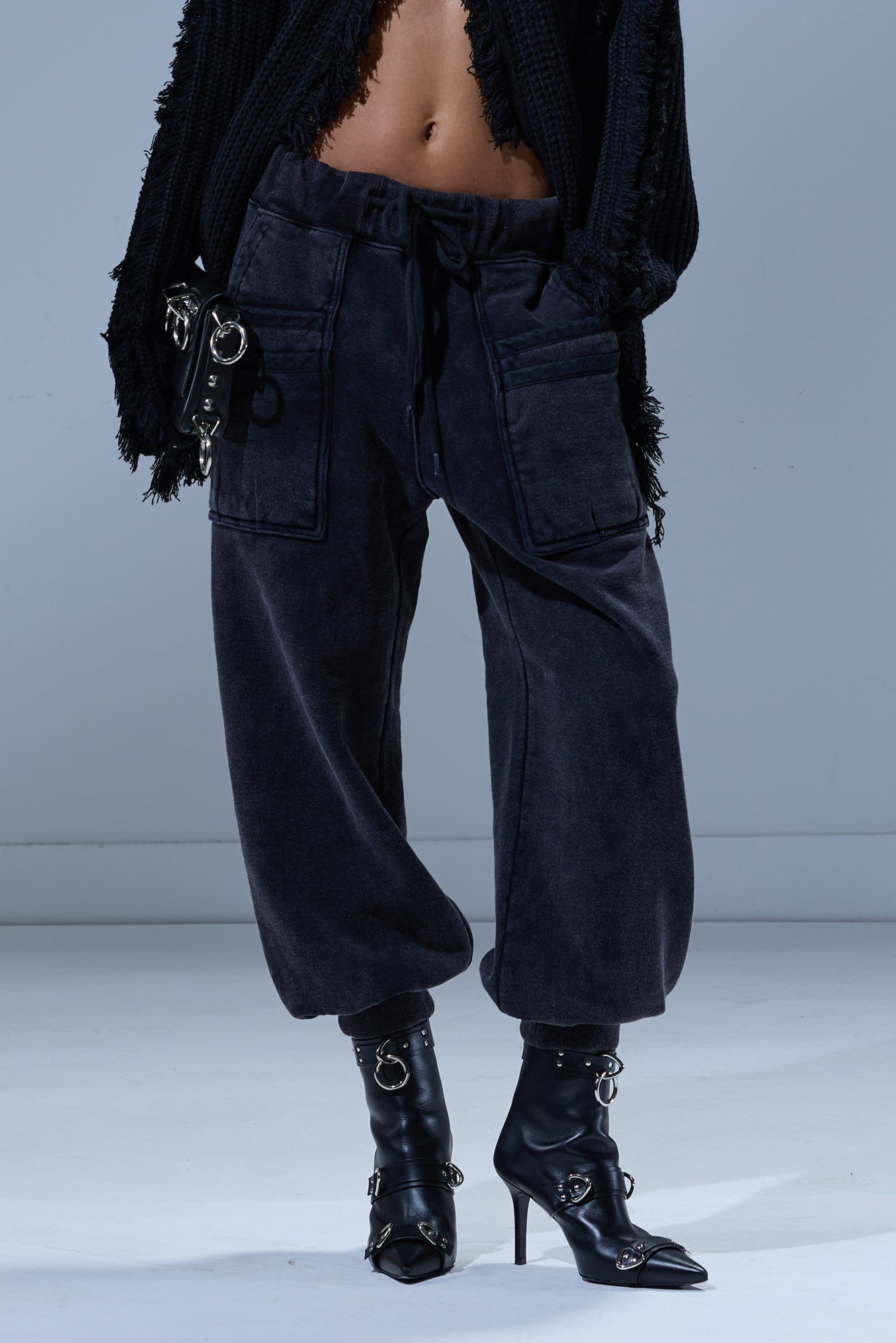 LAYERED POCKET SWEATPANT - 1