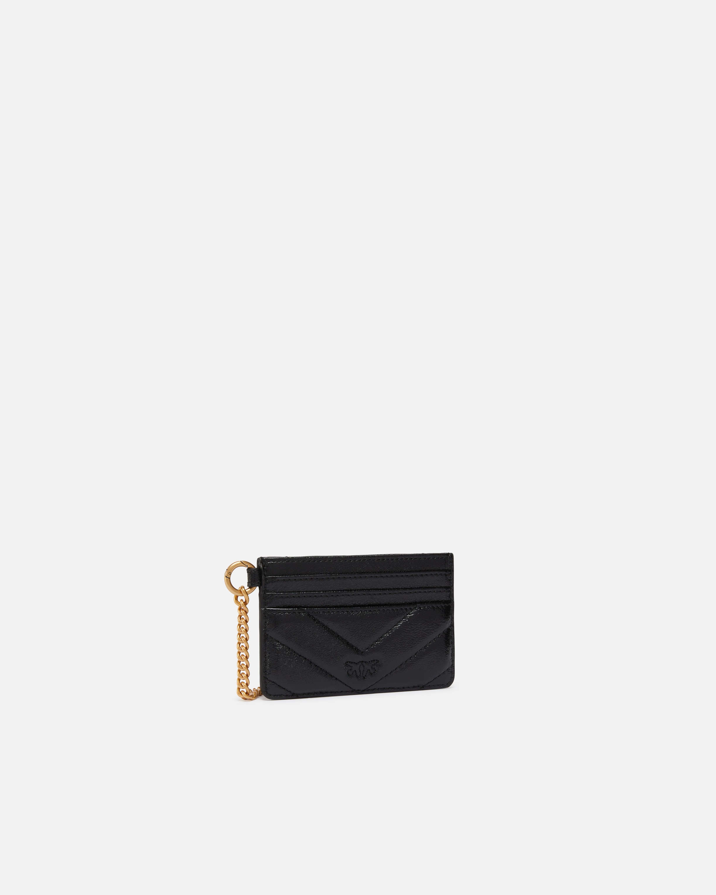 METALLIC LEATHER POUCH WITH CARD SLOTS - 2