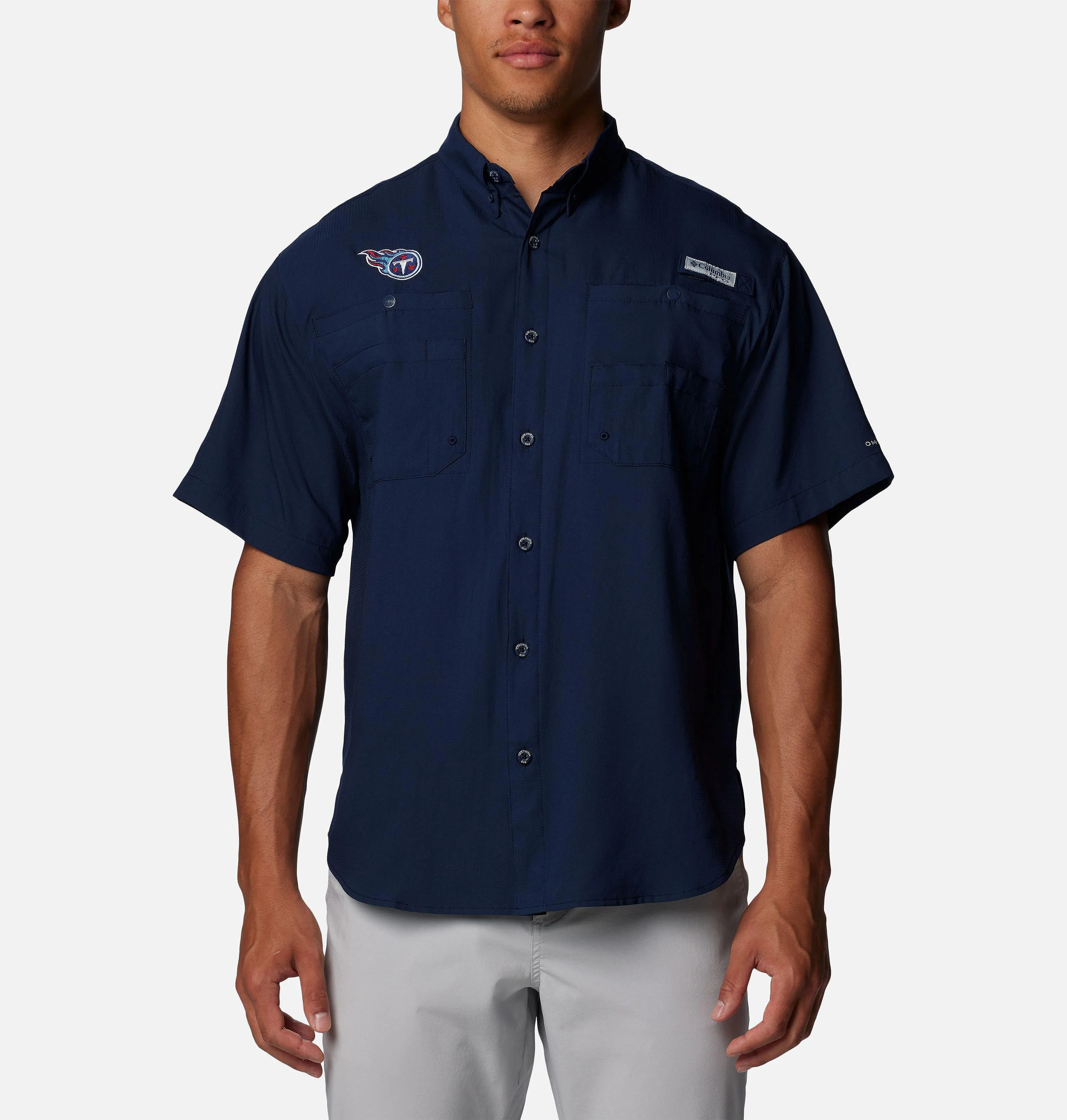Men's PFG Tamiami Short Sleeve Shirt - Tennessee Titans - 1