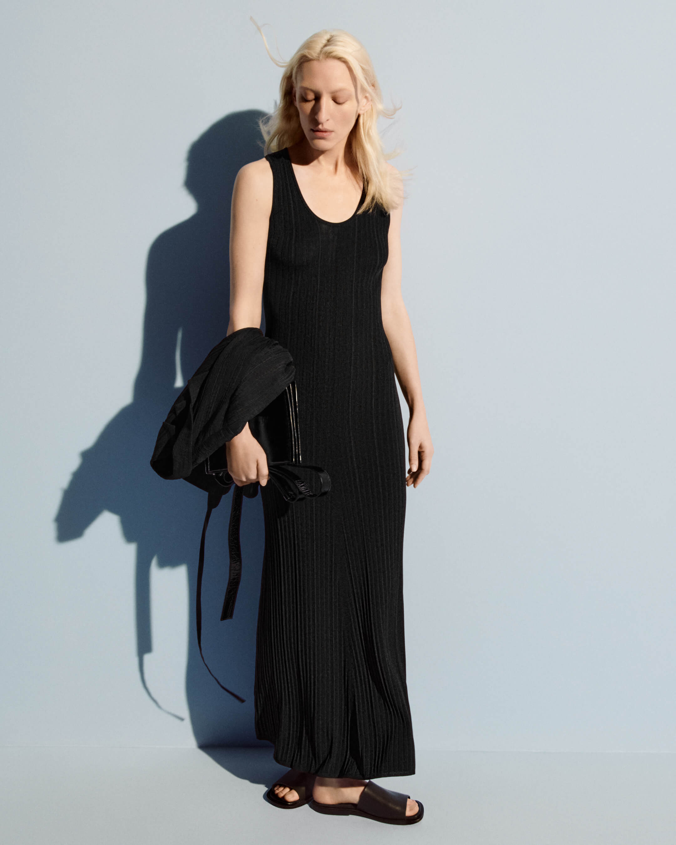 Viscose Rib Knit Dress - 6