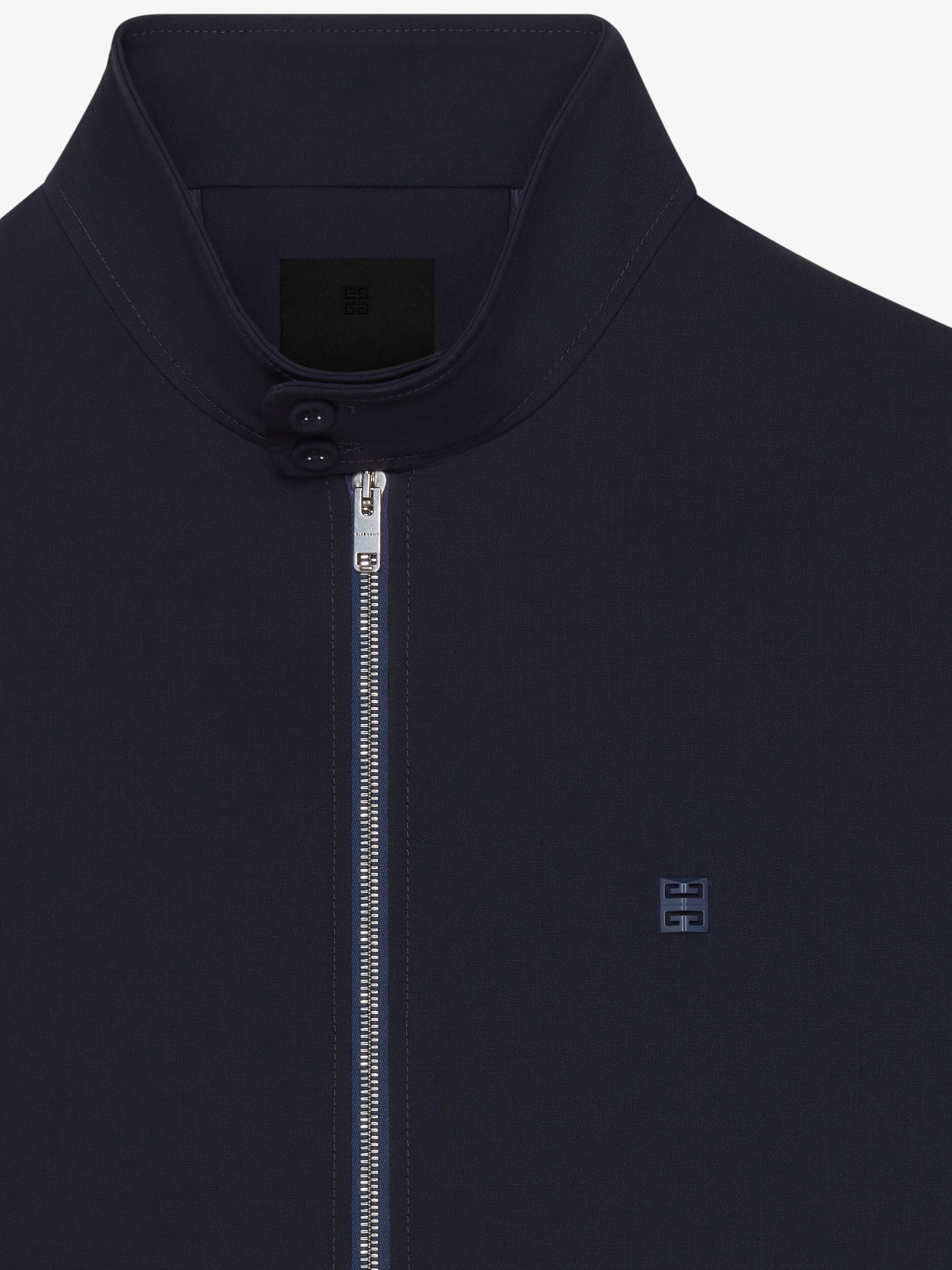 HARRINGTON JACKET IN WOOL POPLIN WITH 4G DETAIL - 5