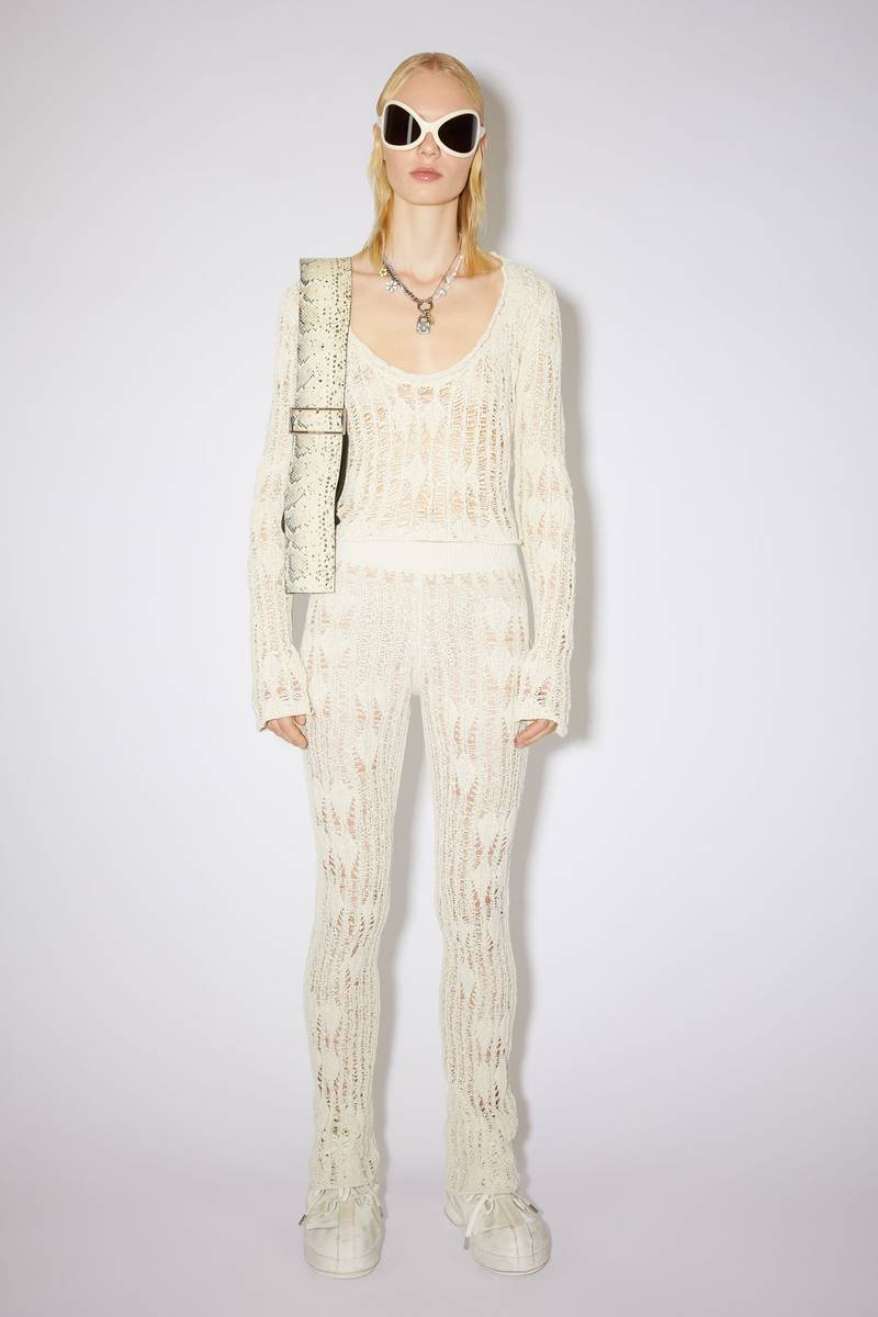 Acne Studios Knitted trousers - Ivory white outlook