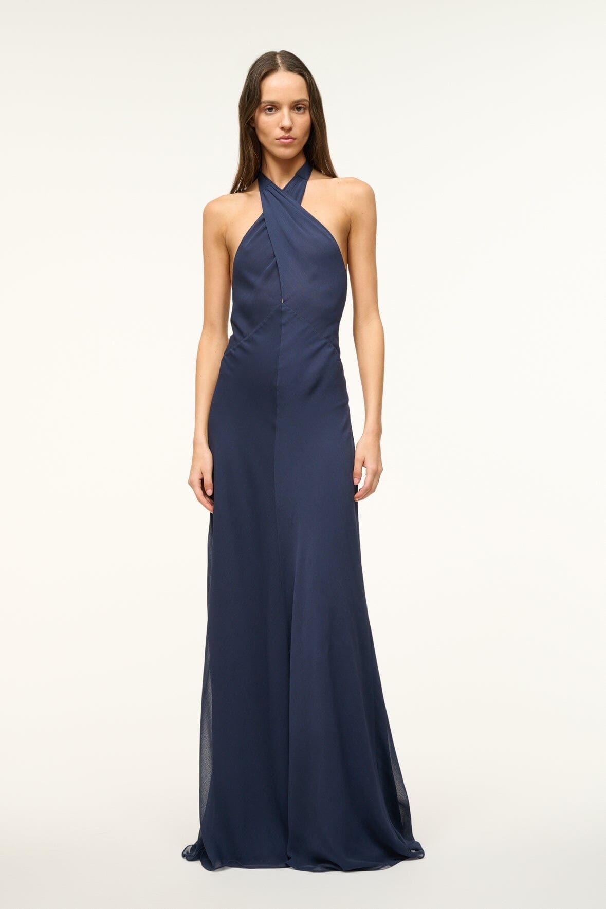 STAUD DAWN DRESS NAVY - 1