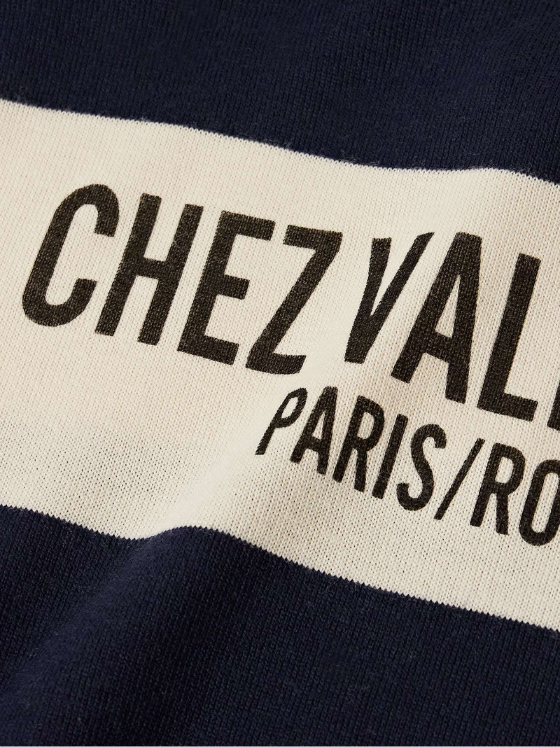 Logo-Print Striped Virgin Wool Polo Shirt 4