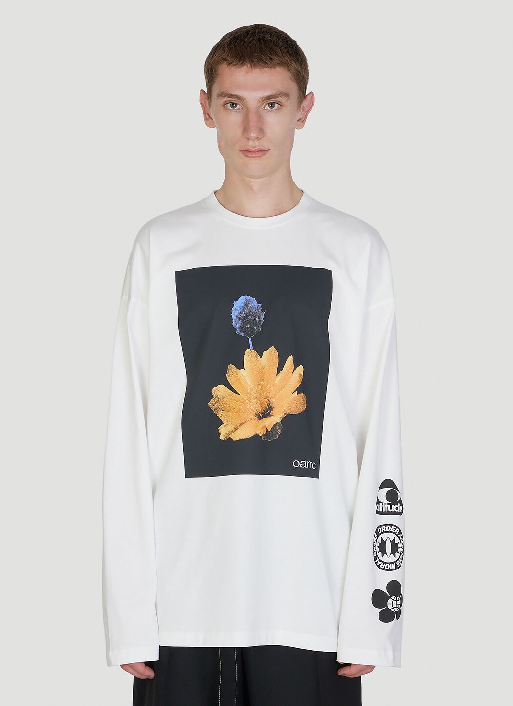 ★OAMC★ Oversized Flora T-shirt Black 23E28OAJ18COT00727001 OVERSIZED BOXY T-SHIRT - BLACK | COS