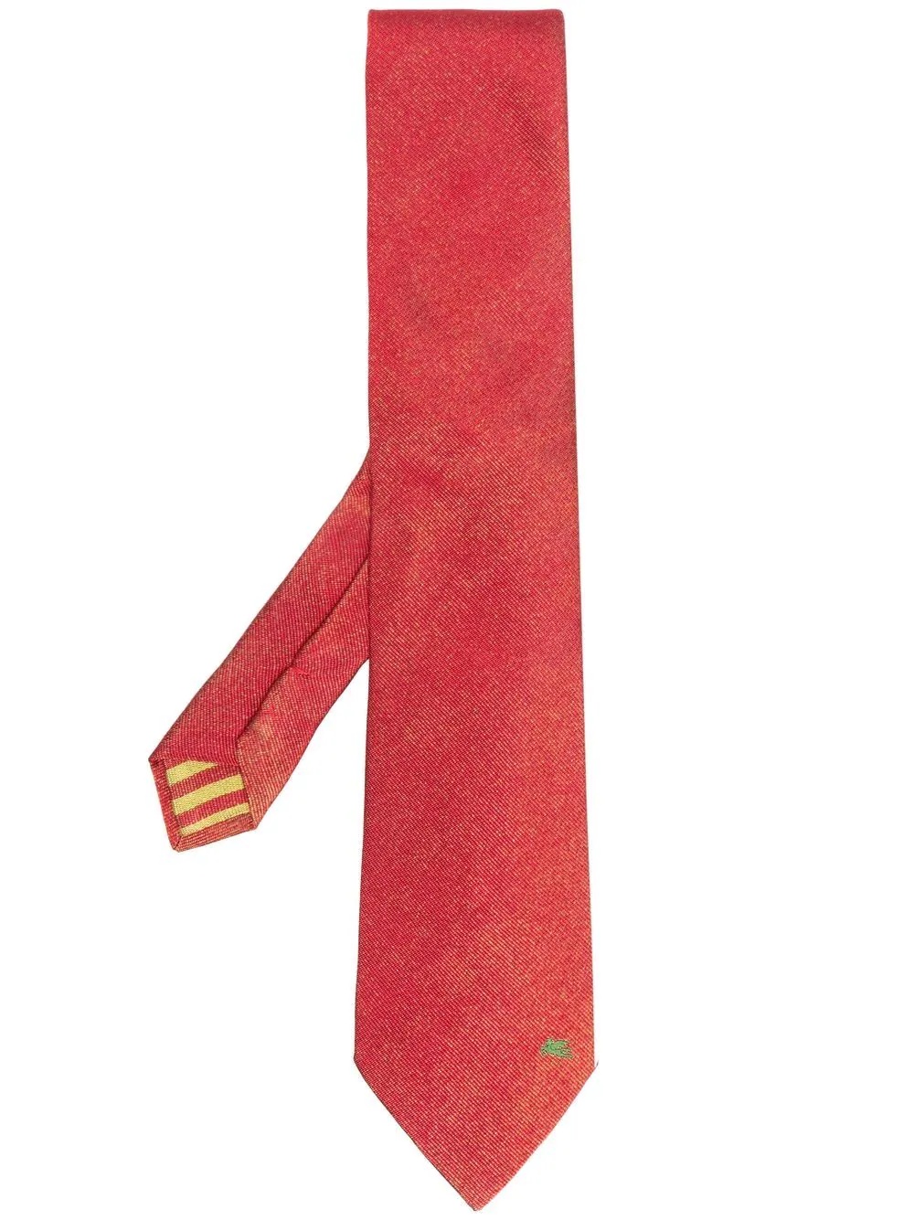 embroidered-logo tie - 1