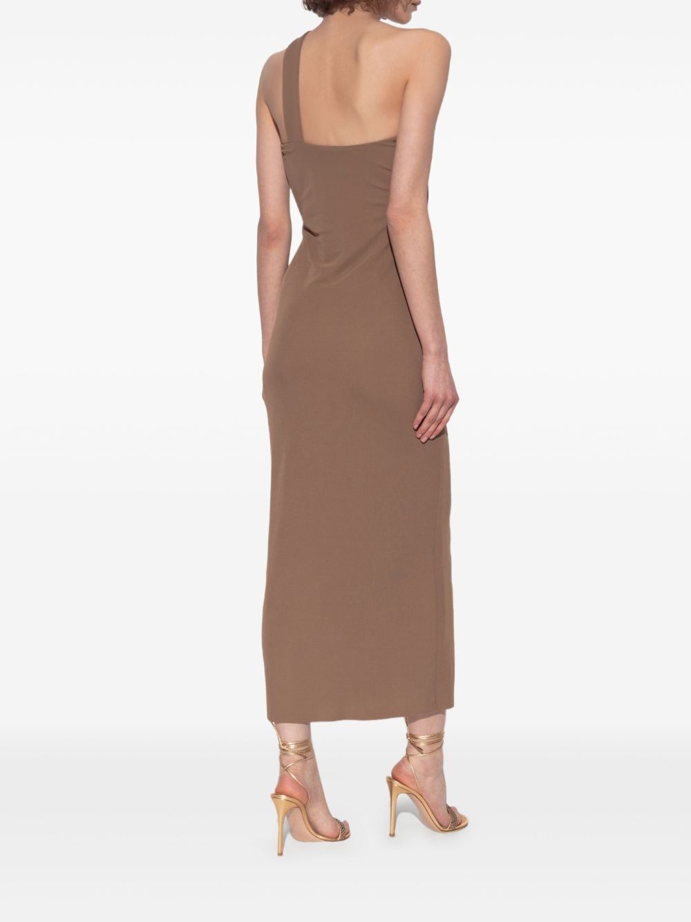 Chani asymmetric neckline midi dress - 3