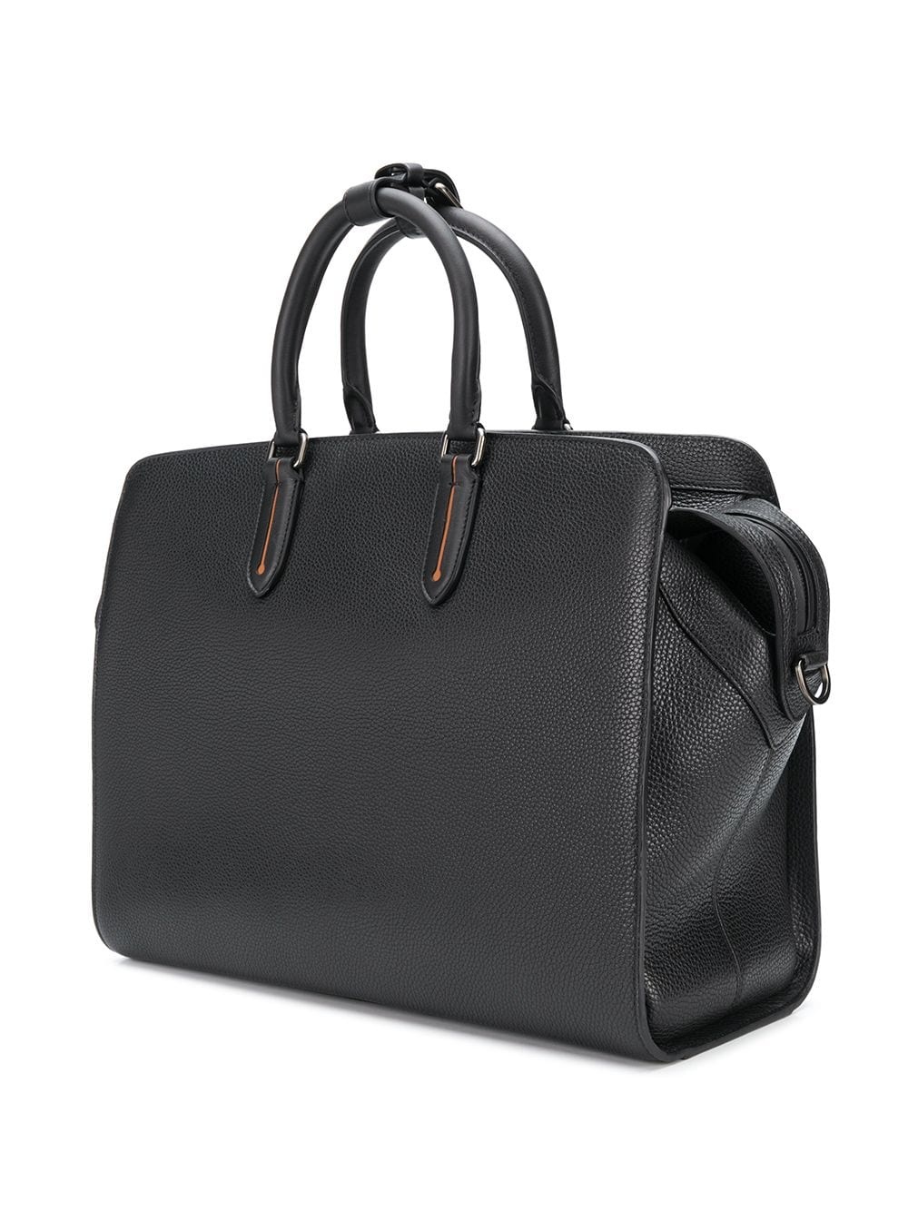 grained leather holdall - 3