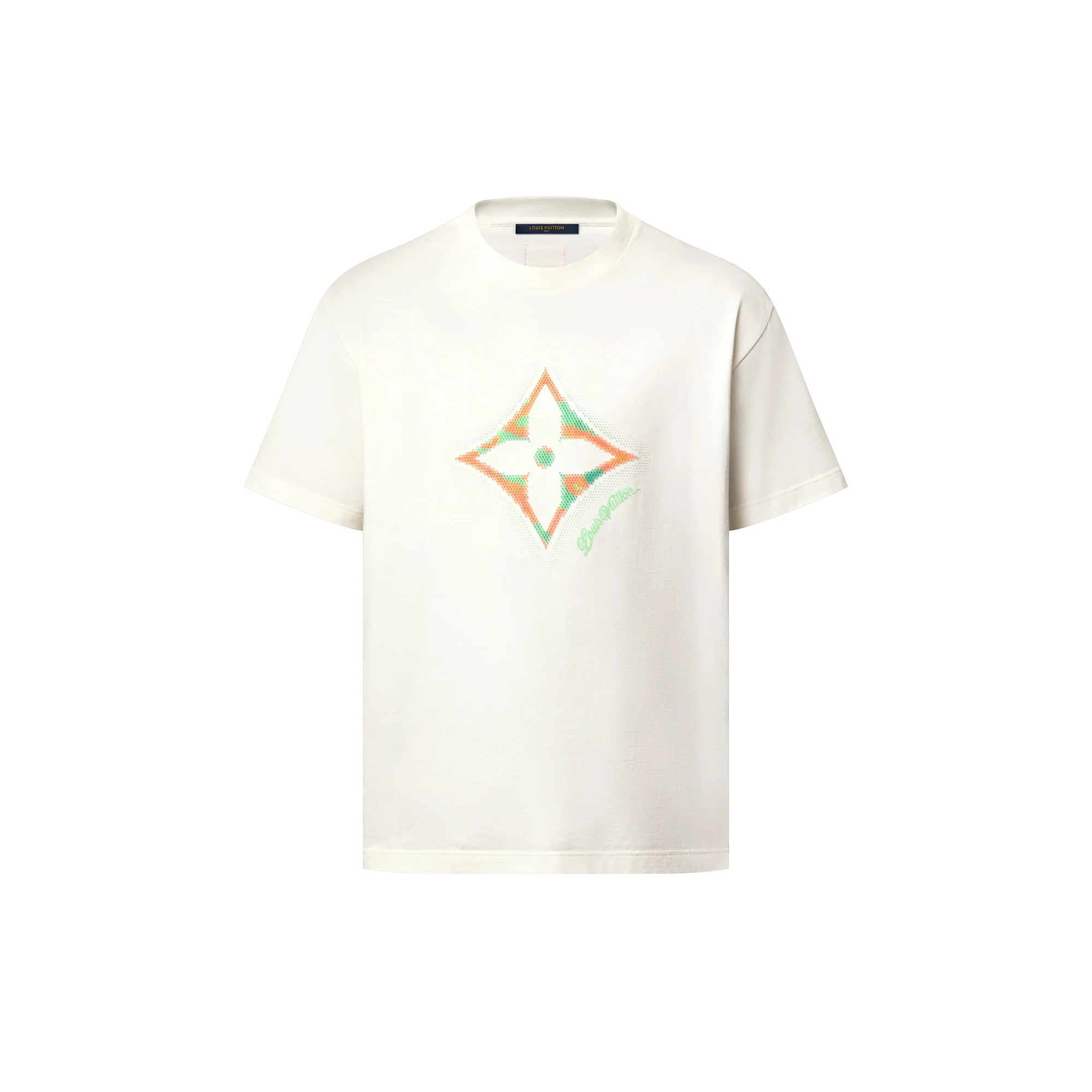 Monogram Flower 3D Gradient Print T-Shirt - 1