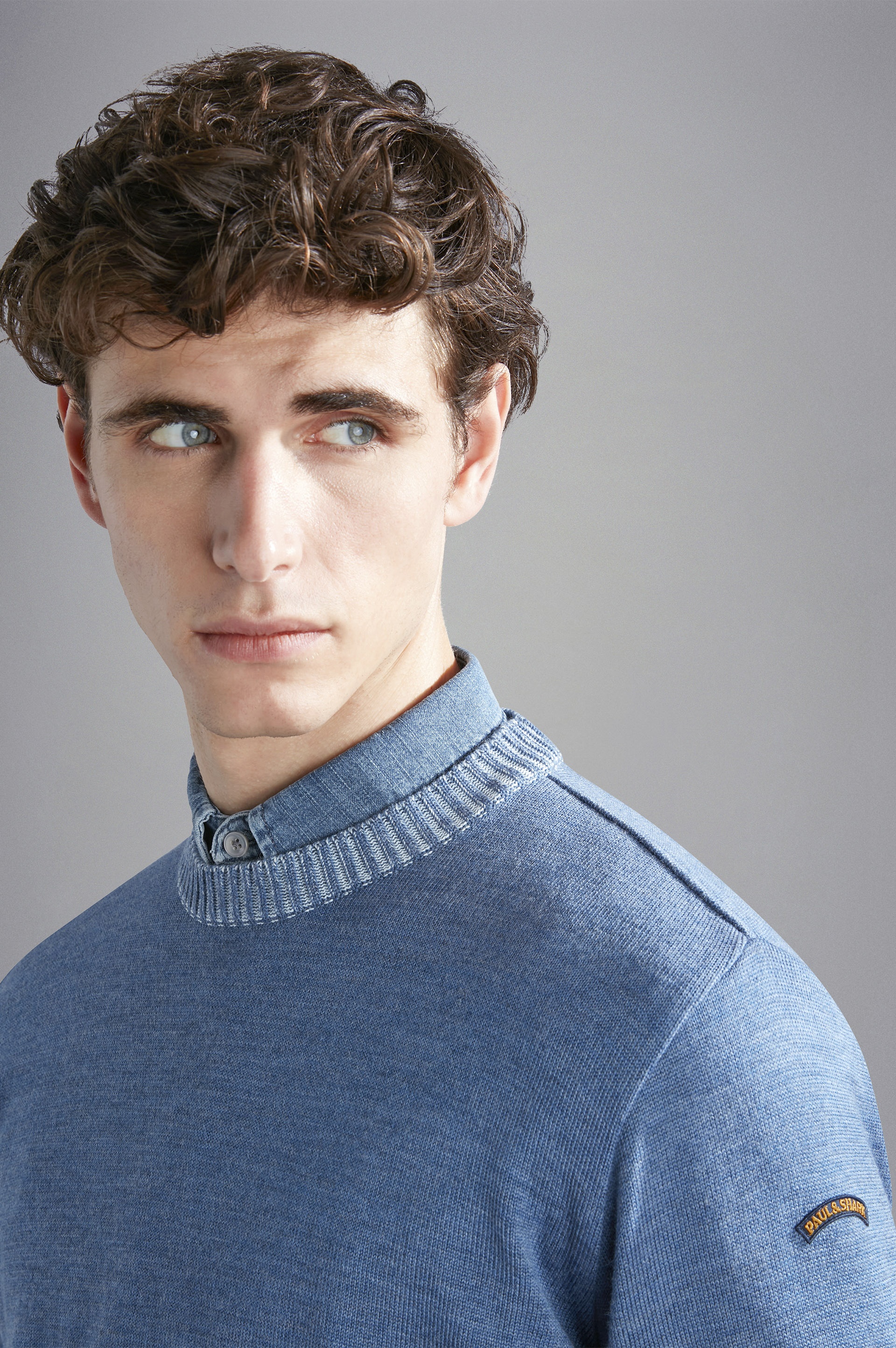 WOOL SWEATER WITH CONTRASTING PROFILES - 4