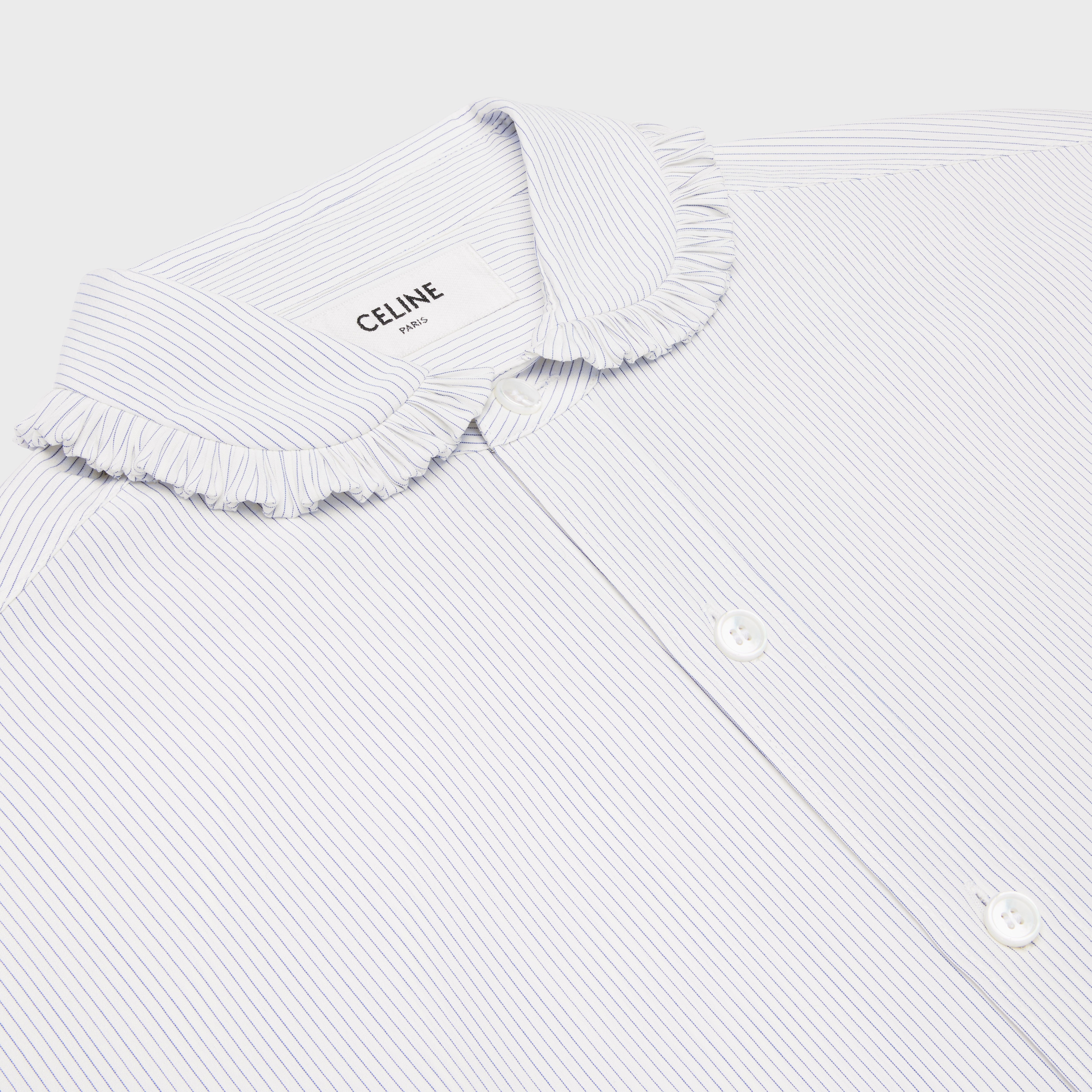 boyfriend shirt in striped silk fabric - 3