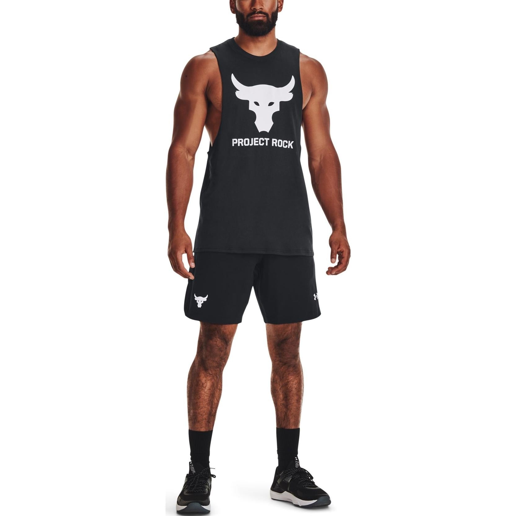 Under Armour Project Rock Snap Training Shorts 'Black White' 1361616-002 - 3