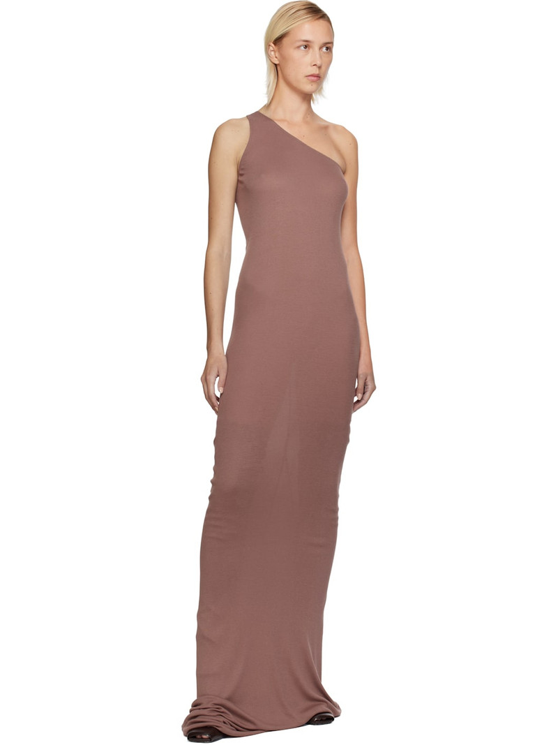 Rick Owens Lilies Pink Concordians One Shoulder Maxi Dress outlook