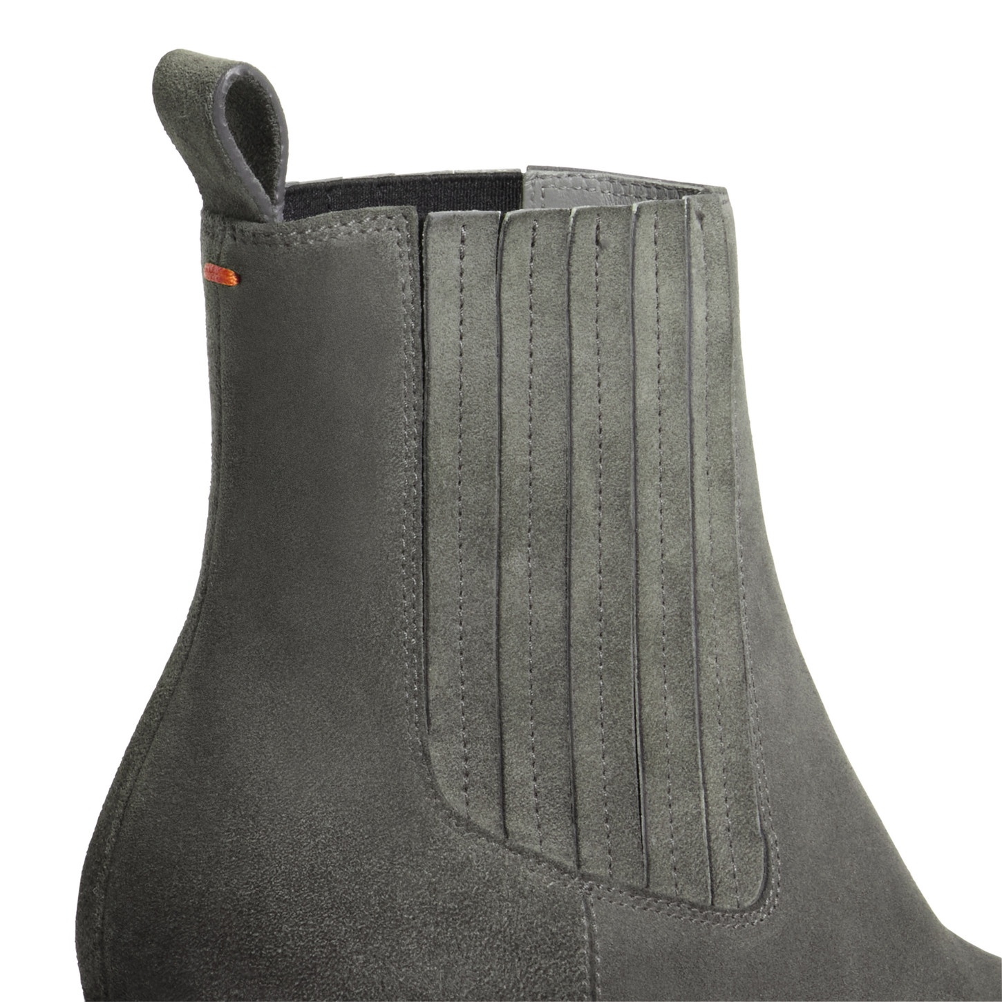 Women's grey suede texan ankle boot - 5