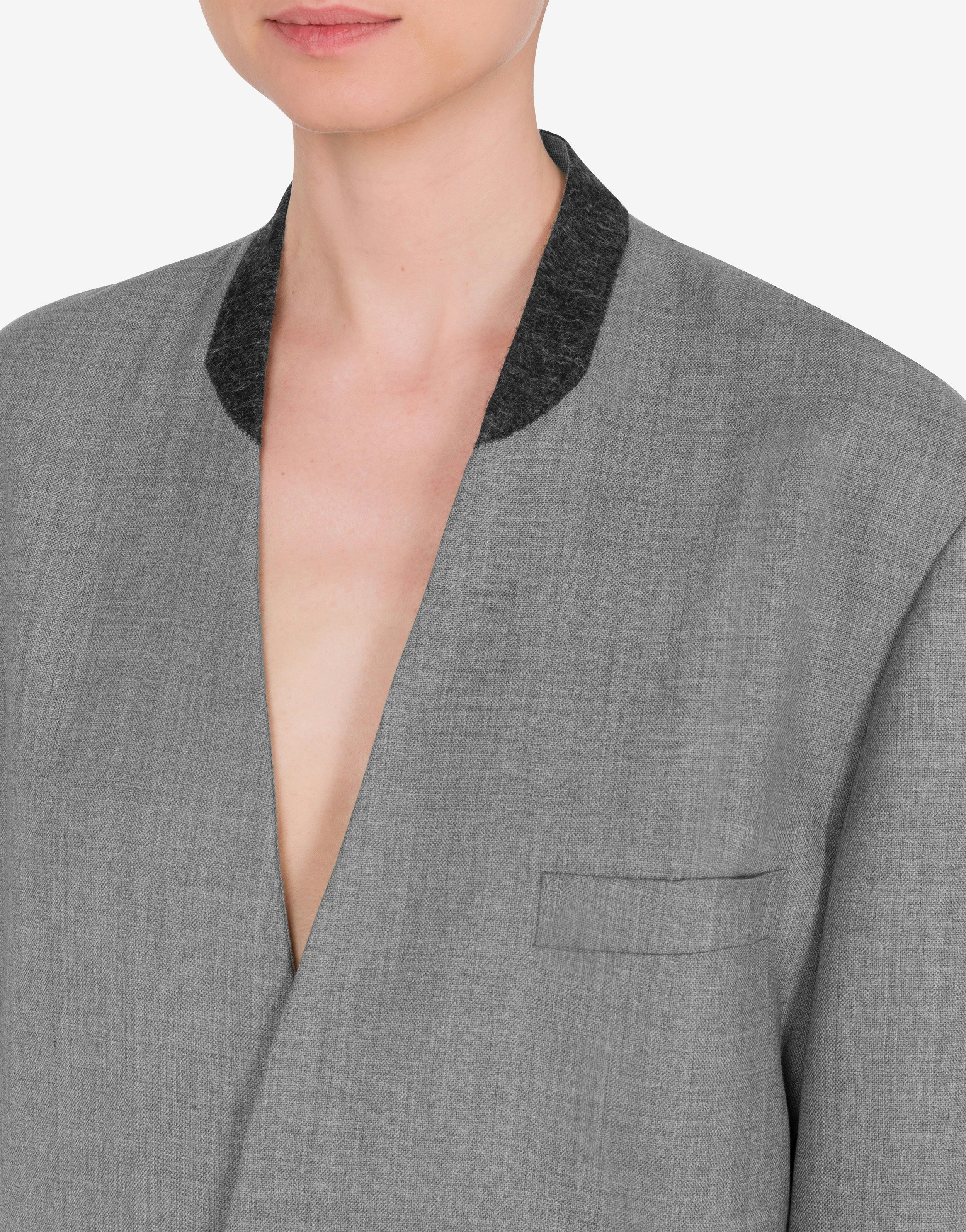JACKET IN DYED WOOLEN CLOTH - 4