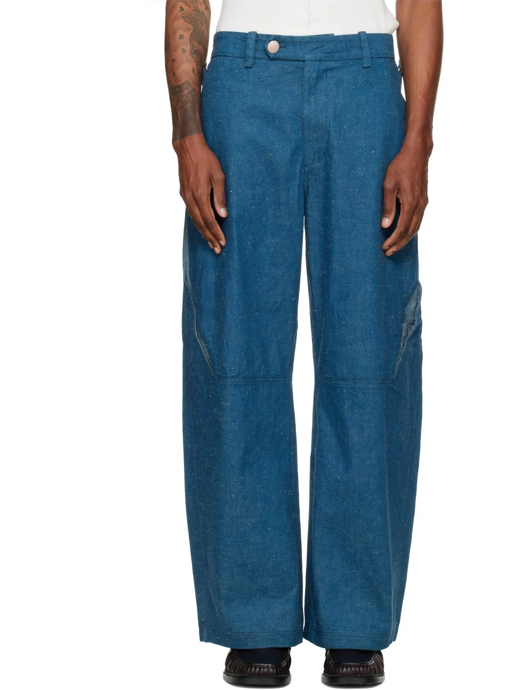 Blue Low Poly Shift Jeans - 1