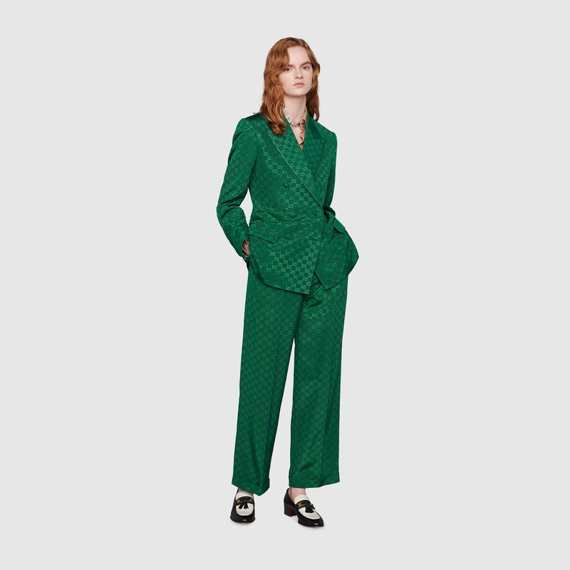 GUCCI Light GG canvas double-breasted jacket outlook