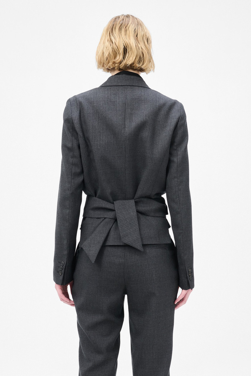 Our Legacy Wrap Blazer Smoke Grey Micro Herringbone 6