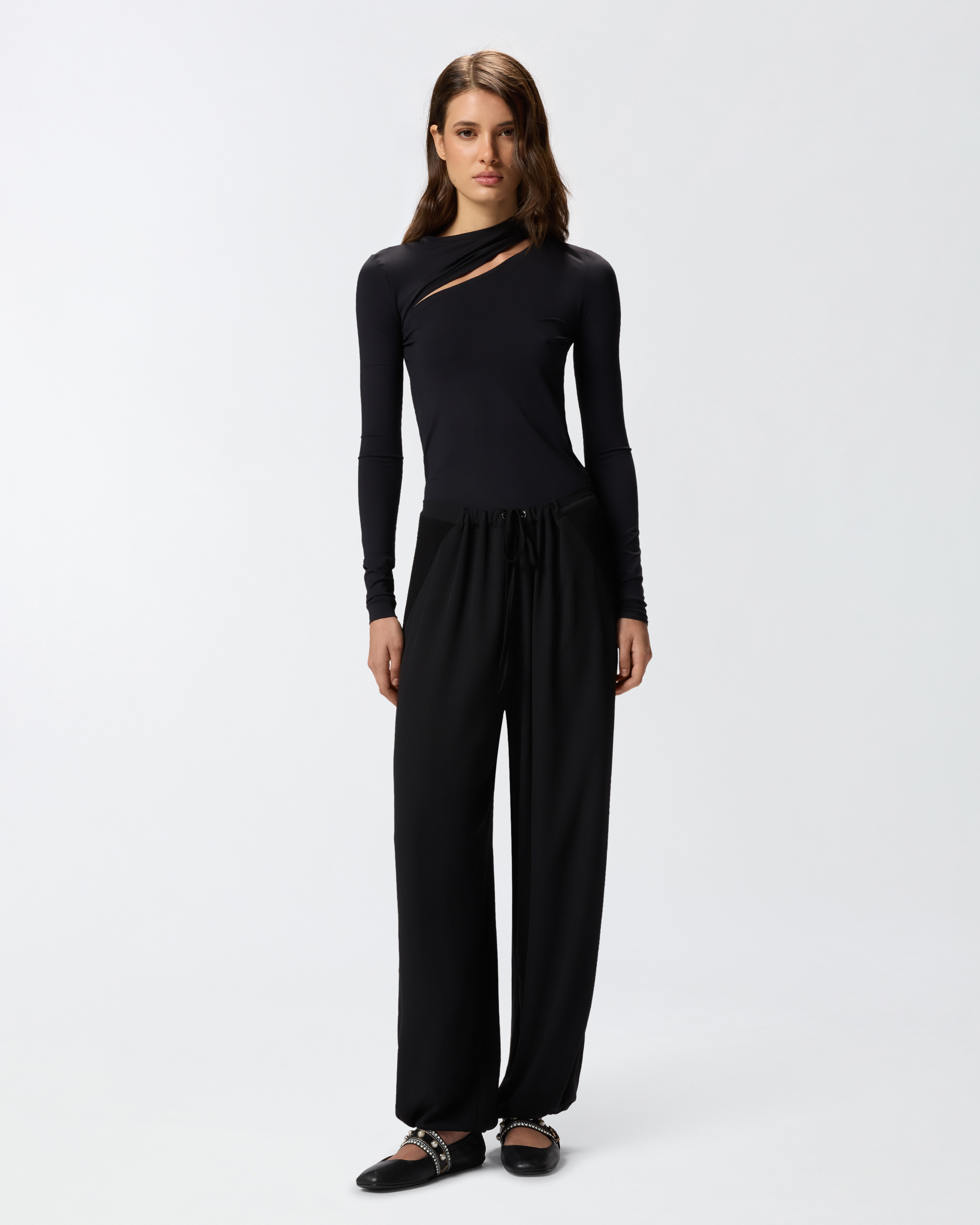 WIDE-LEG TROUSERS WITH ELASTIC WAIST - 2