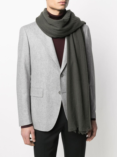 Faliero Sarti frayed-hem cashmere scarf outlook