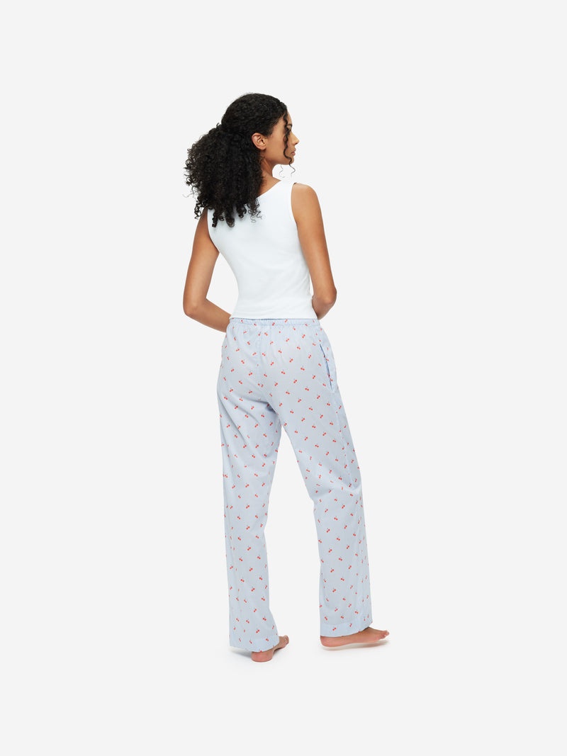 Women's Lounge Trousers Nelson 84 Cotton Batiste Blue - 4