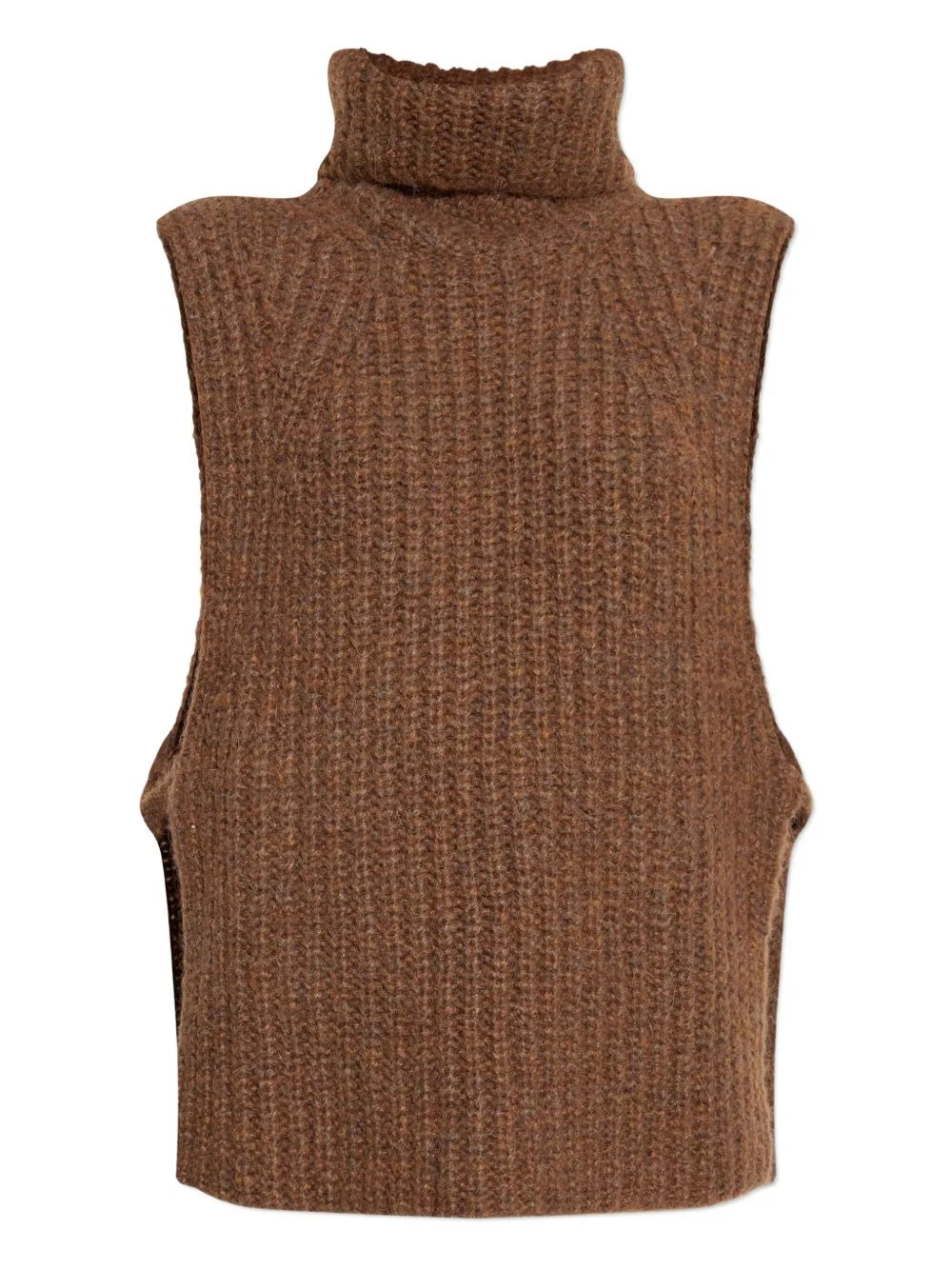turtleneck ribbed vest - 1