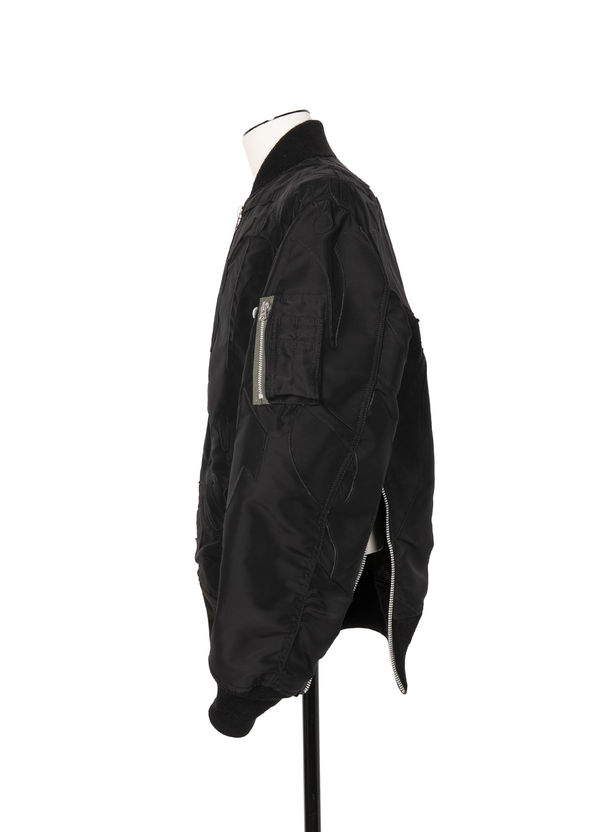 Nylon Twill Embroidered Patch Blouson - 3